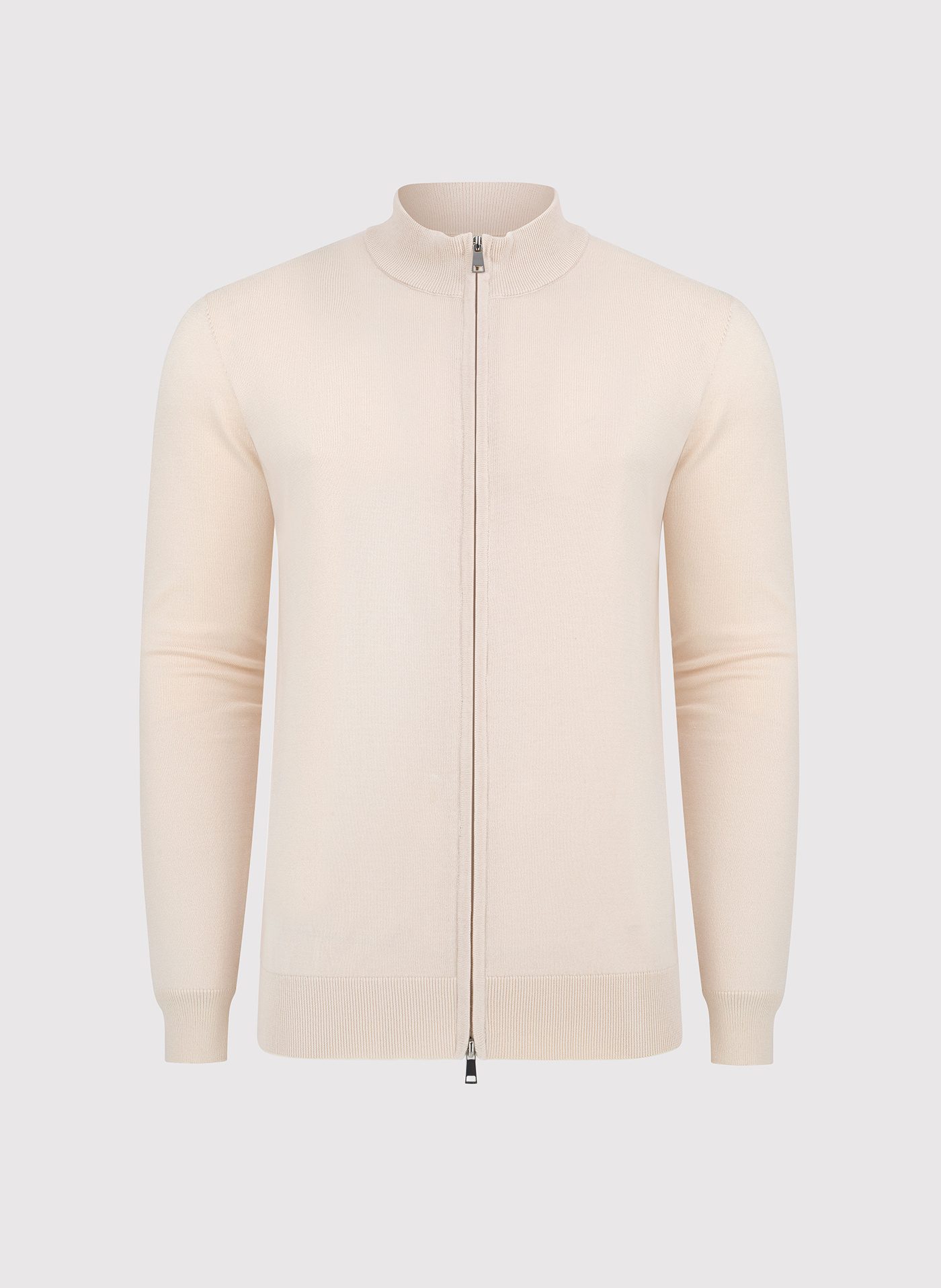 Sweter męski rozpinany w kolorze beżowym - Pako Lorente