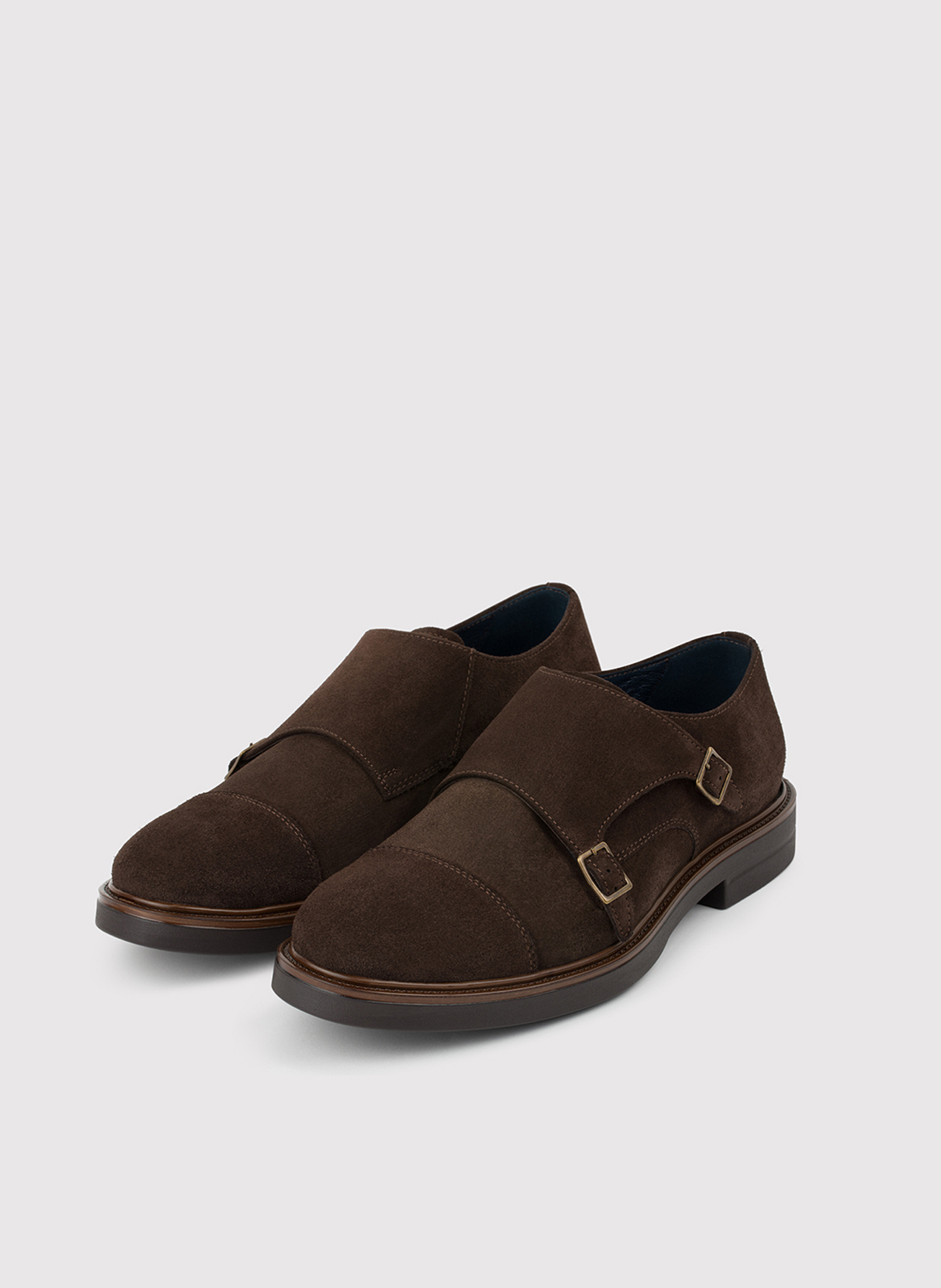 Zamszowe monki męskie w kolorze brązowym - Pako Lorente