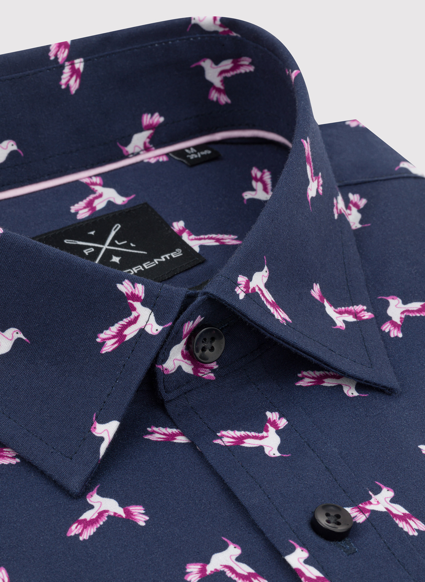 Granatowa koszula w kolibry - Pako Lorente