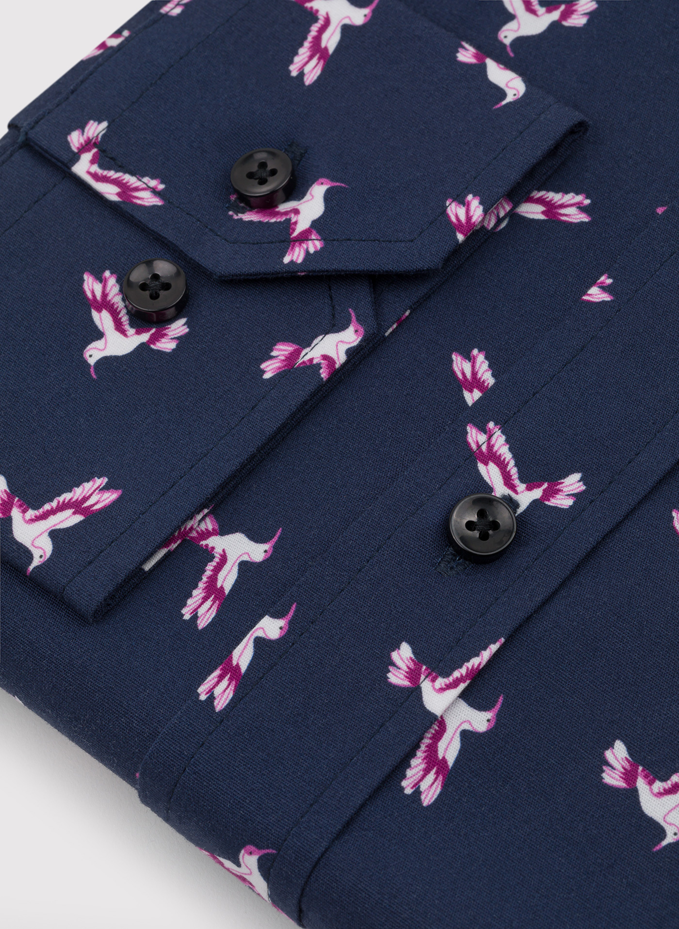 Granatowa koszula w kolibry - Pako Lorente