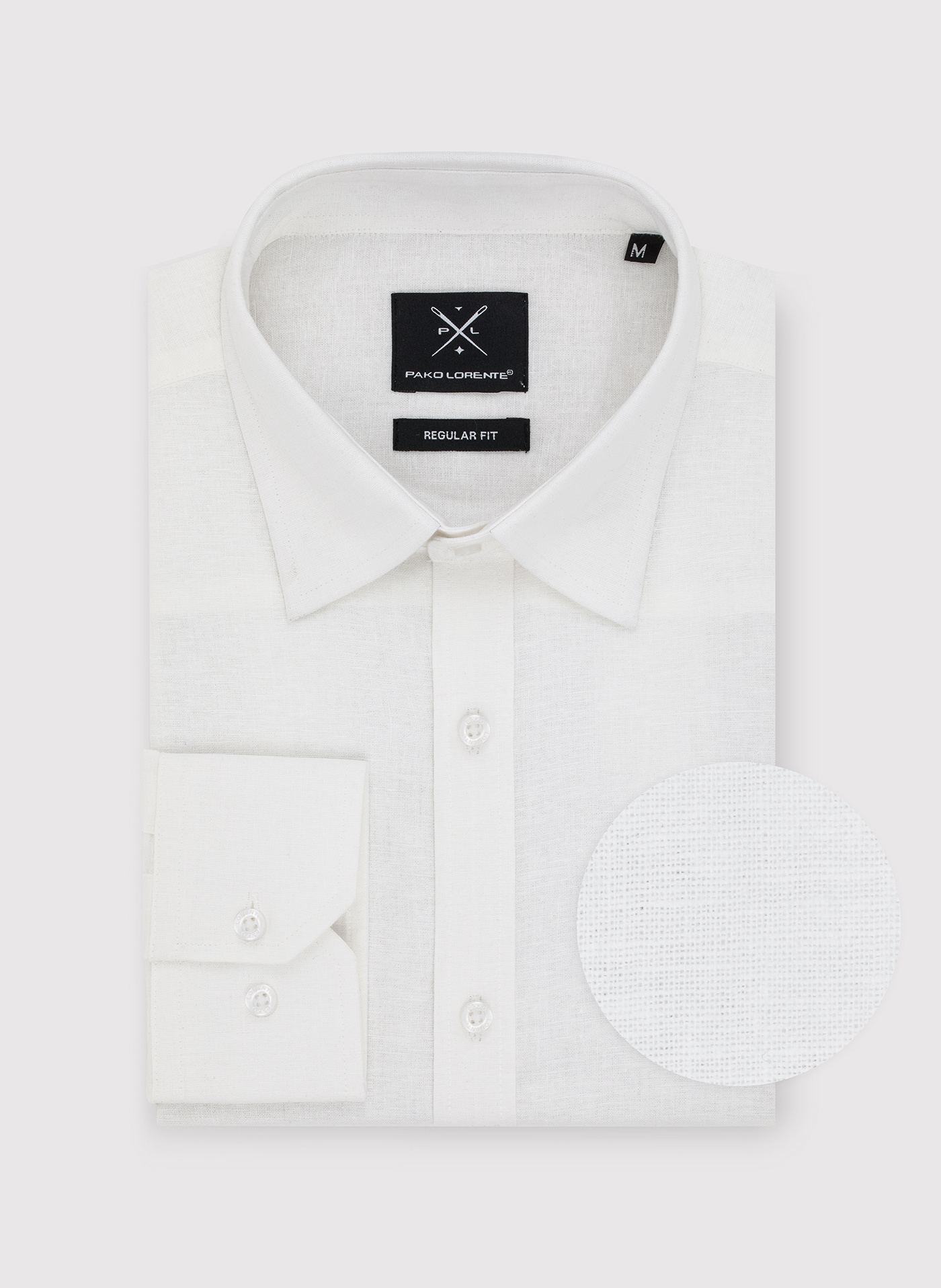 Biała koszula z lnu i bawełny - Pako Lorente
