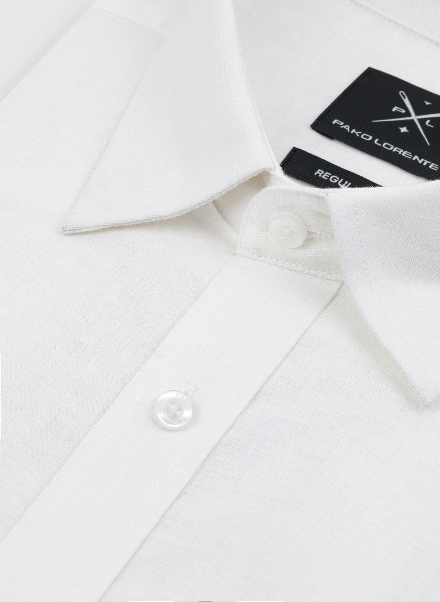 Biała koszula z lnu i bawełny - Pako Lorente