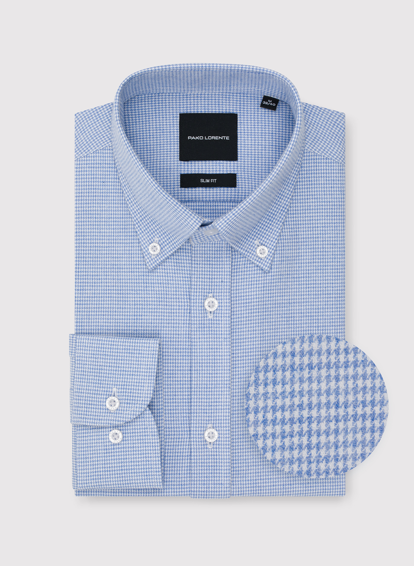 PAKO LORENTE - Niebieska koszula w pepitkę - Pako Lorente