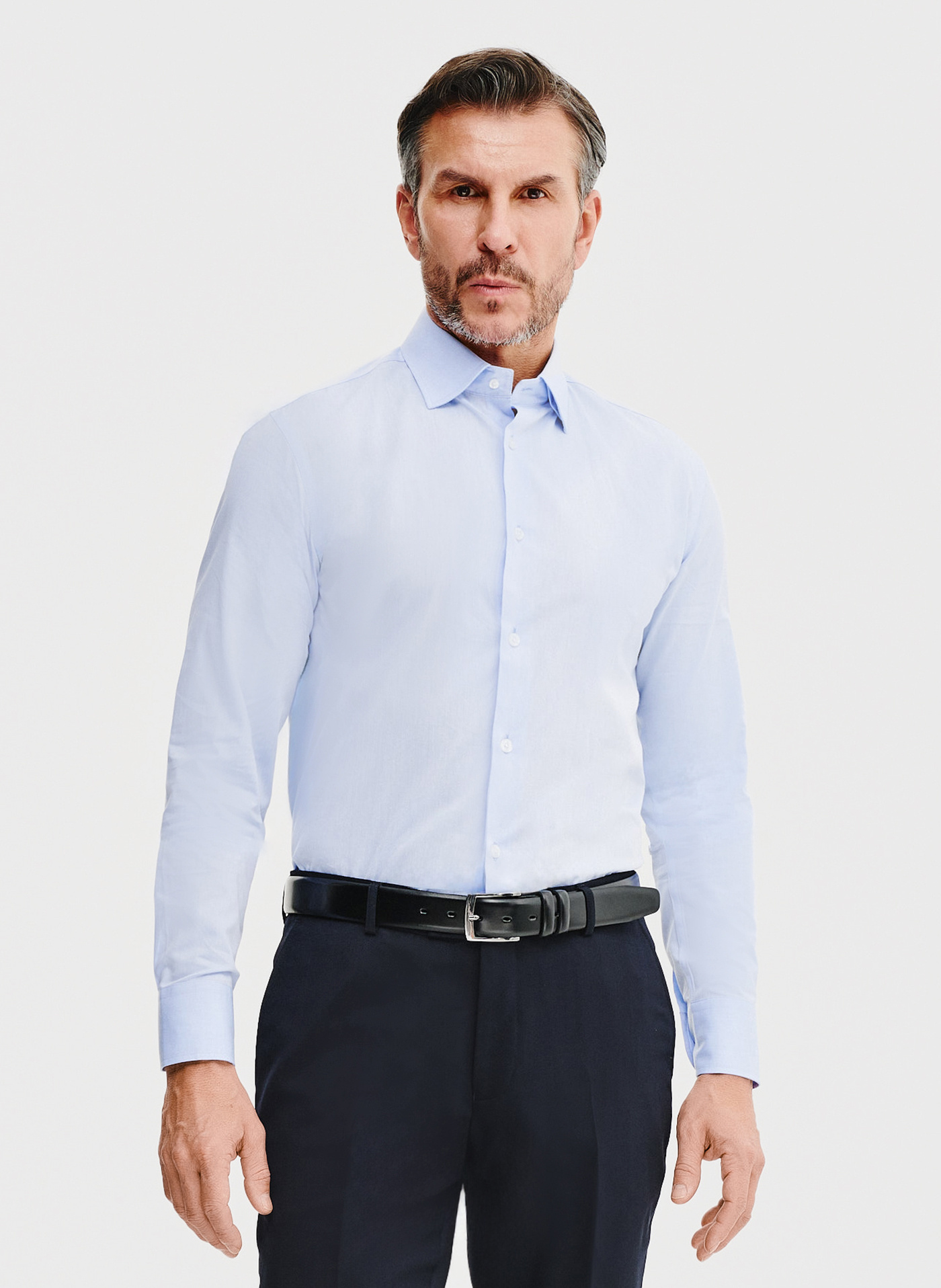 Bawełniana koszula męska w kolorze niebieskiem - Pako Lorente