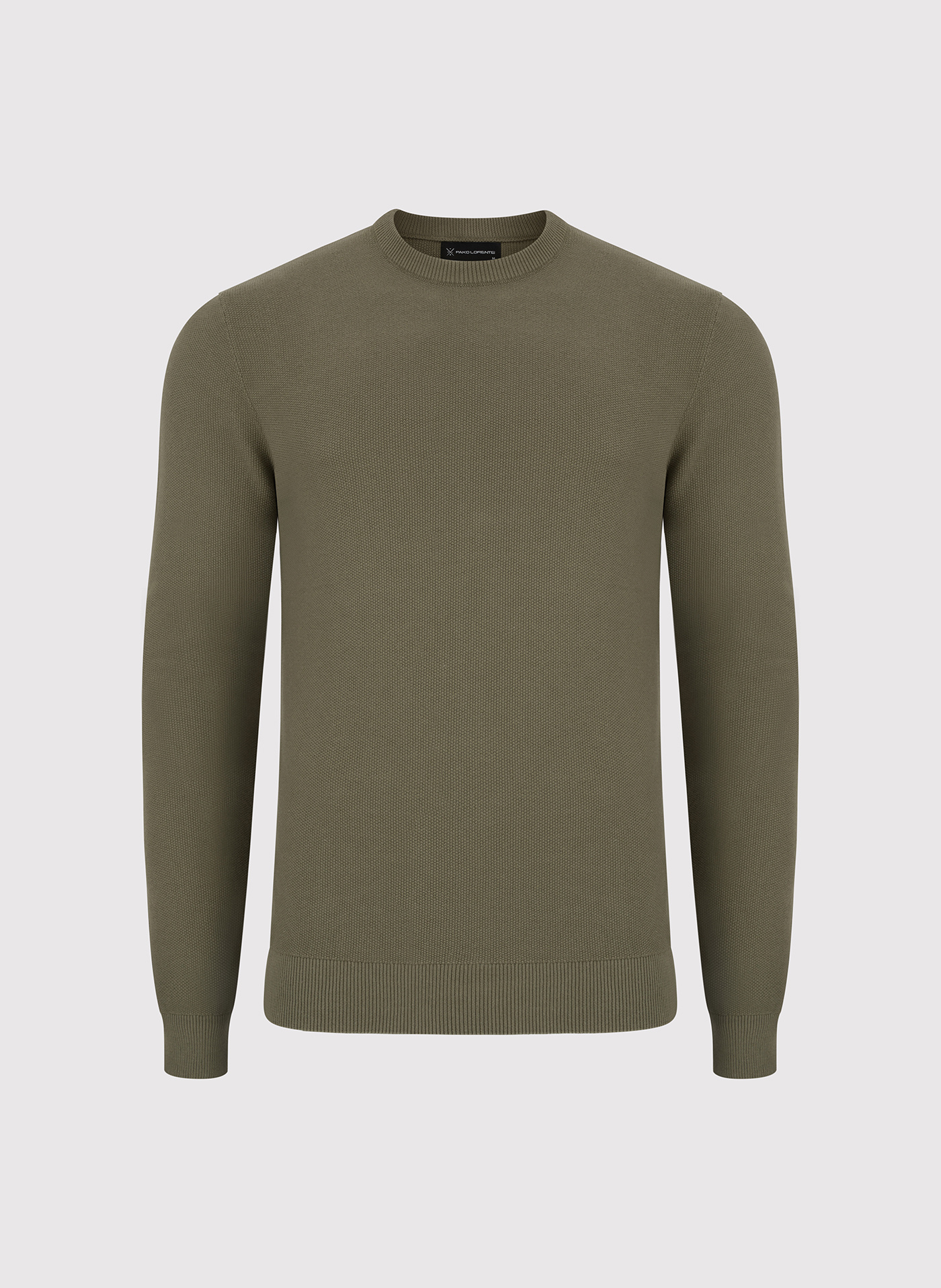 Oliwkowy sweter męski - Pako Lorente