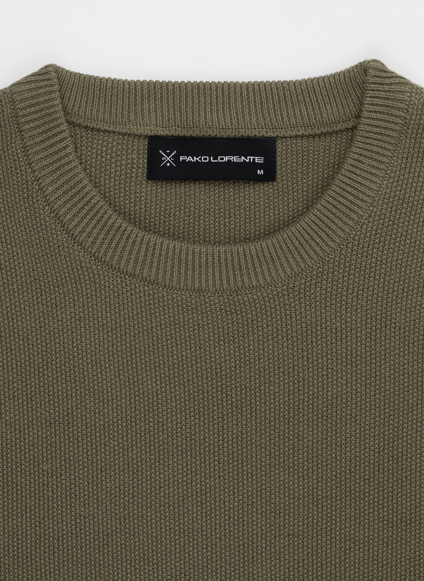 Oliwkowy sweter męski - Pako Lorente