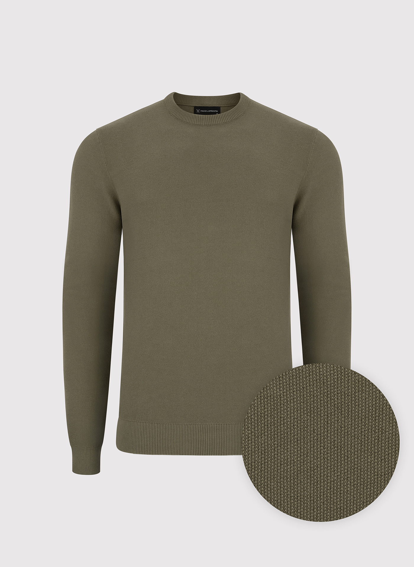 Oliwkowy sweter męski - Pako Lorente