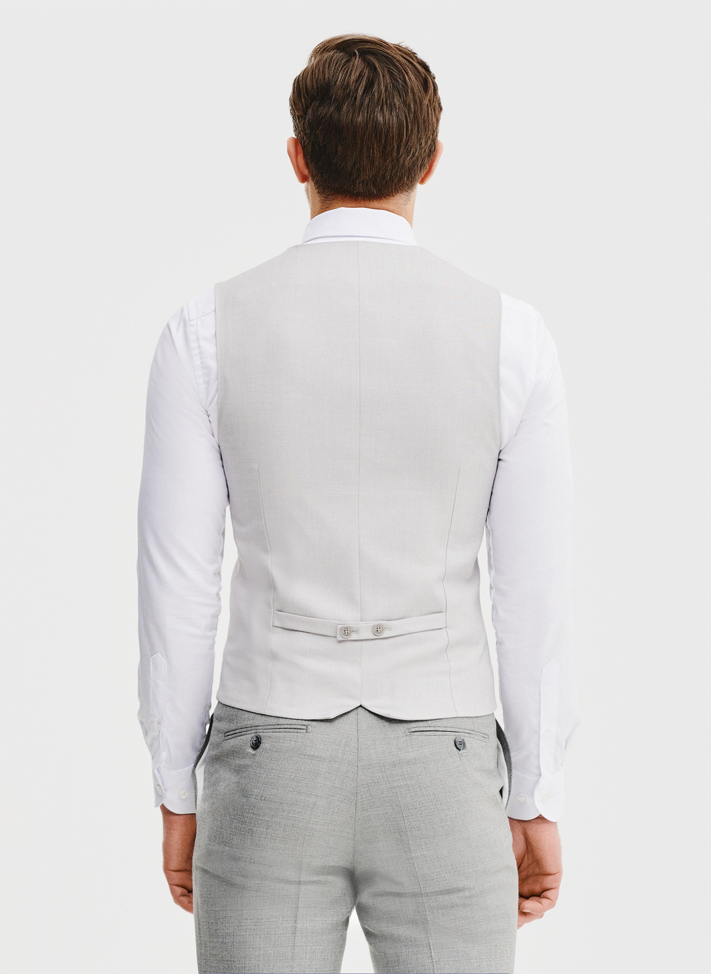 Jednorzędowa szara kamizelka - Pako Lorente