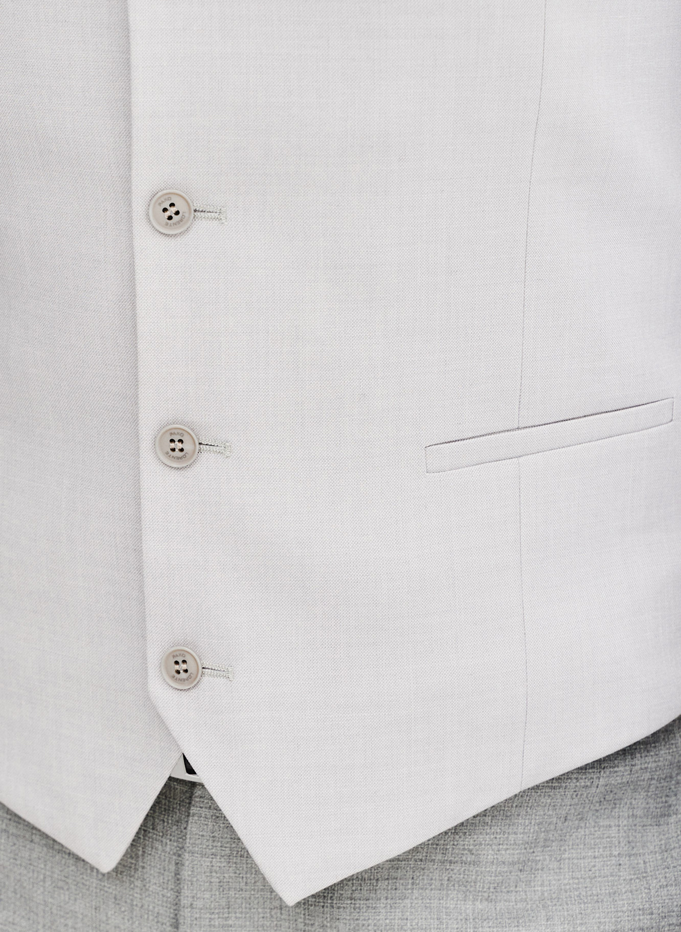 Jednorzędowa szara kamizelka - Pako Lorente