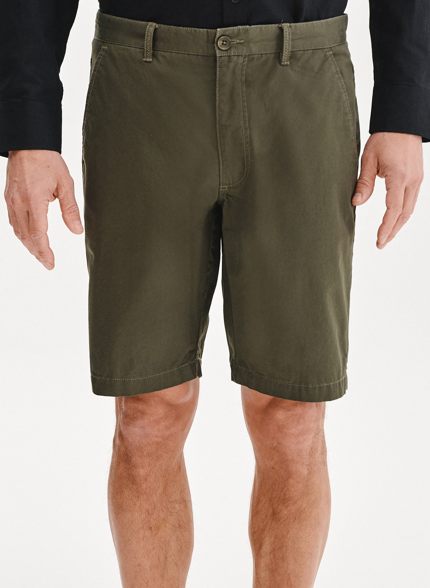 PAKO LORENTE - Bawełniane zielone szorty męskie - Pako Lorente