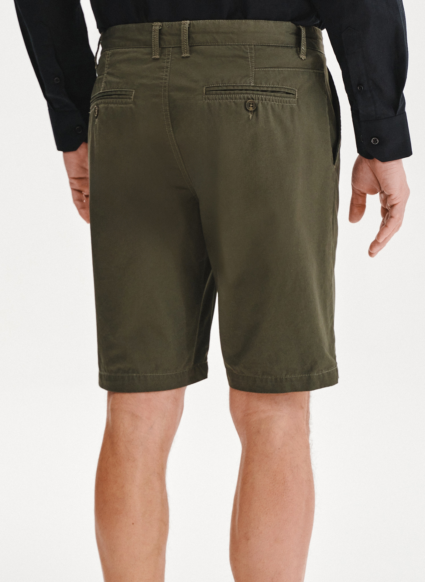 PAKO LORENTE - Bawełniane zielone szorty męskie - Pako Lorente