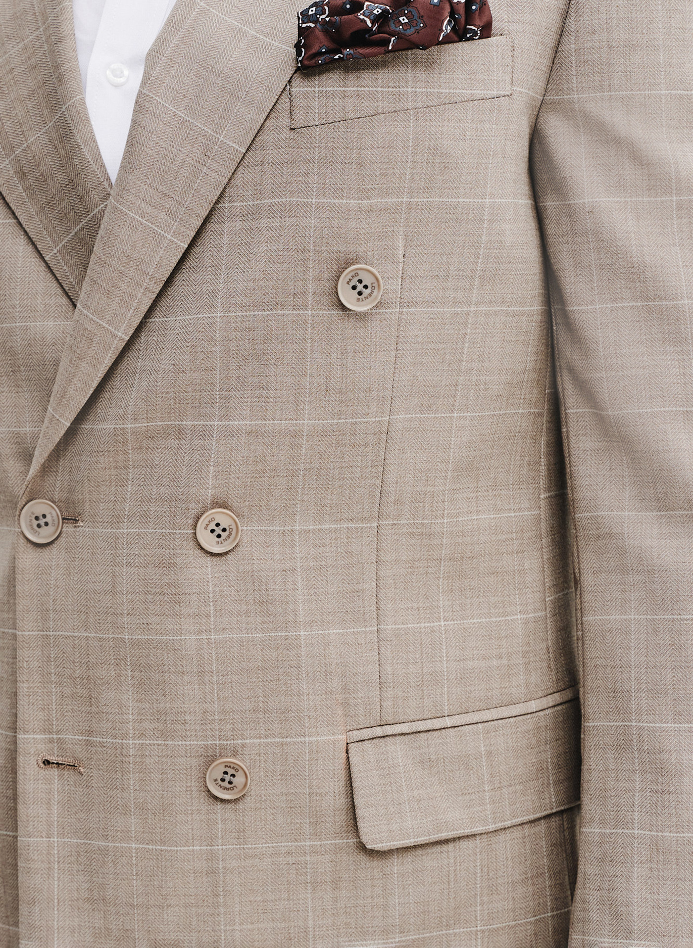 Dwurzędowa marynarka garniturowa w kratę - Pako Lorente
