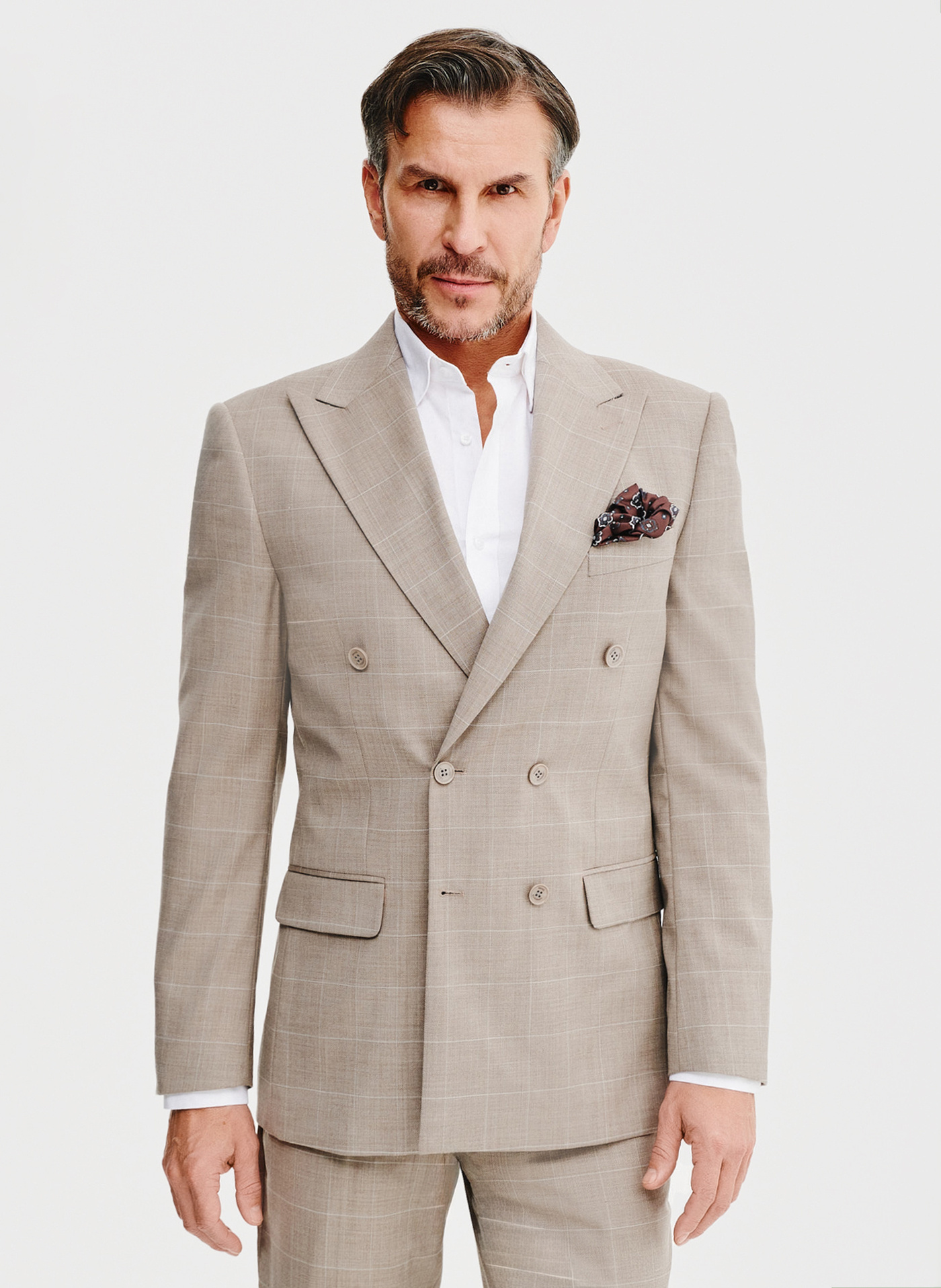 Dwurzędowa marynarka garniturowa w kratę - Pako Lorente