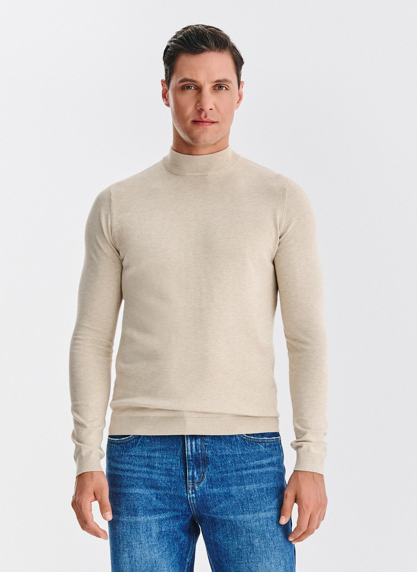 Beżowy półgolf męski - Pako Lorente