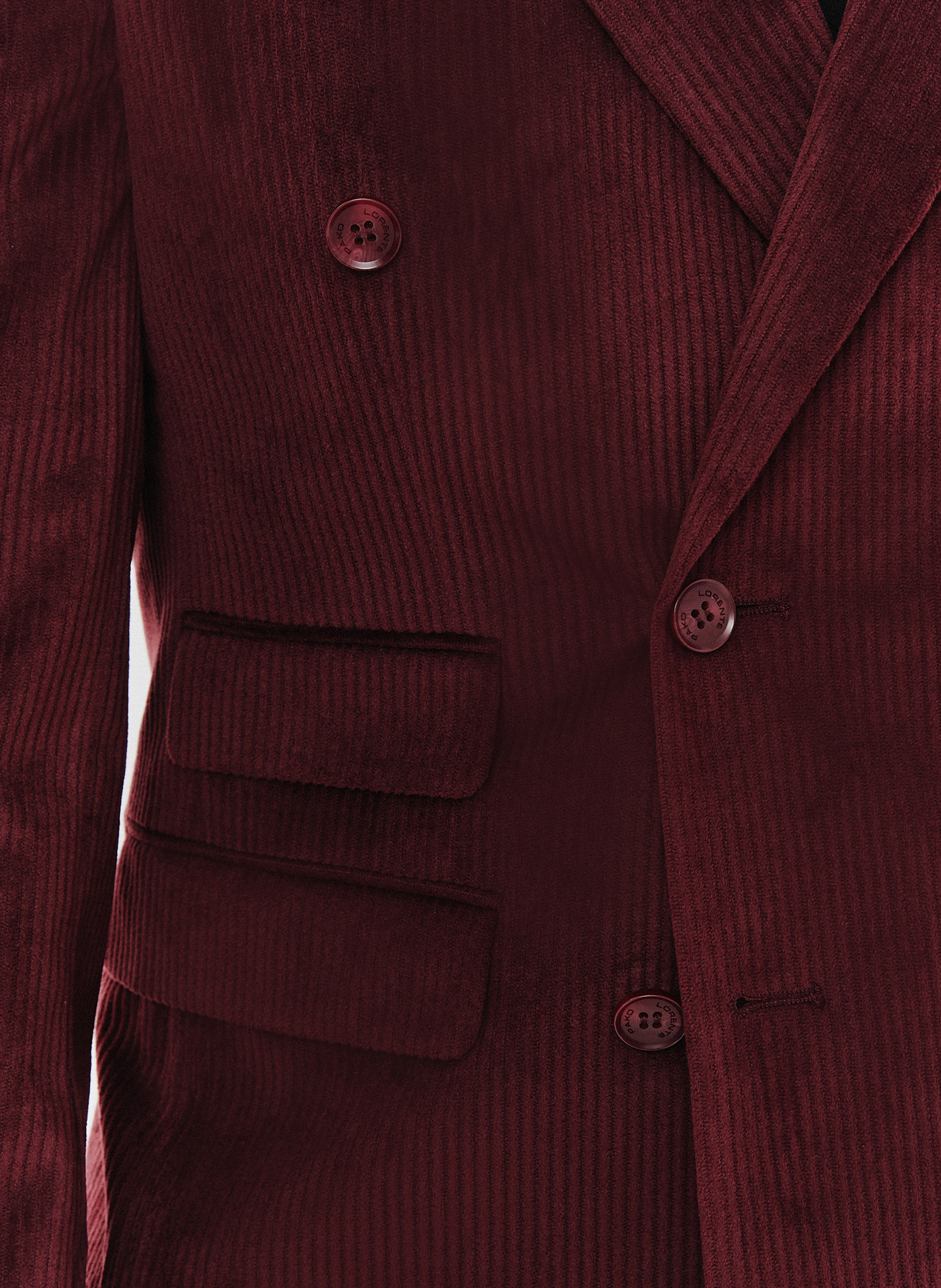 Sztruksowa dwurzędowa marynarka męska - Pako Lorente