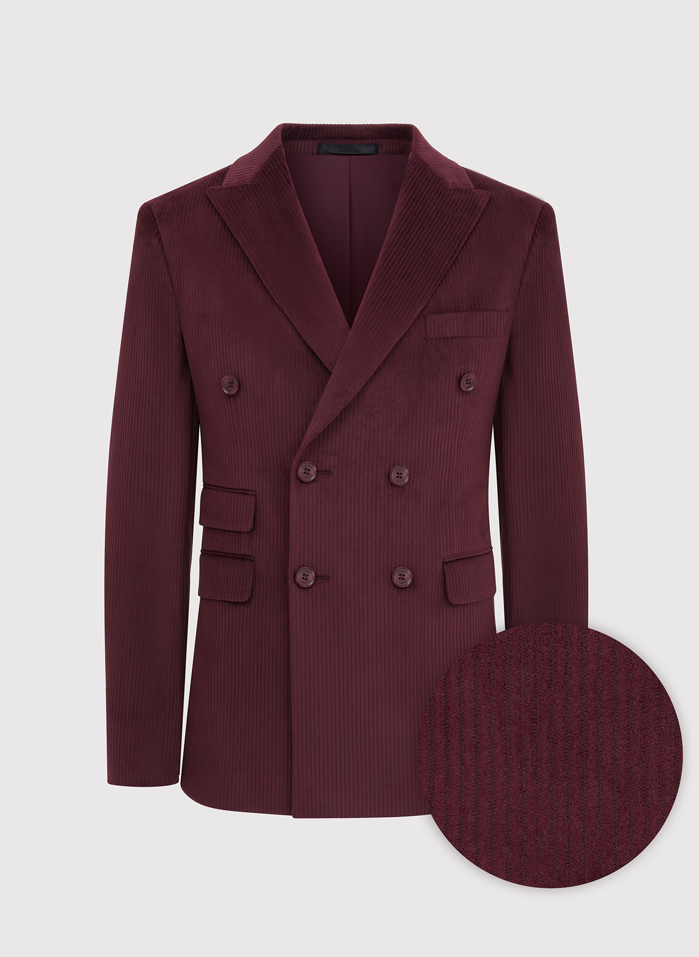 Sztruksowa dwurzędowa marynarka męska - Pako Lorente