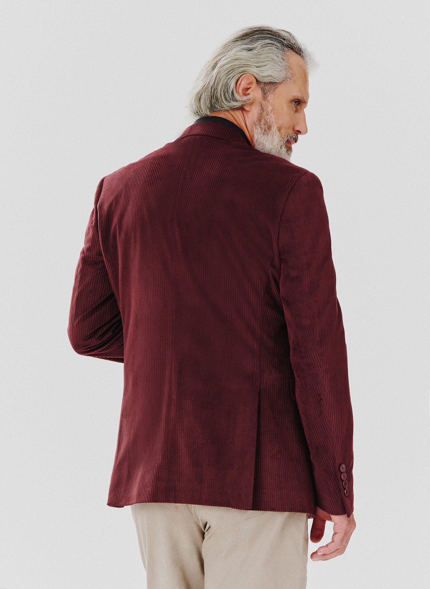 Sztruksowa dwurzędowa marynarka męska - Pako Lorente