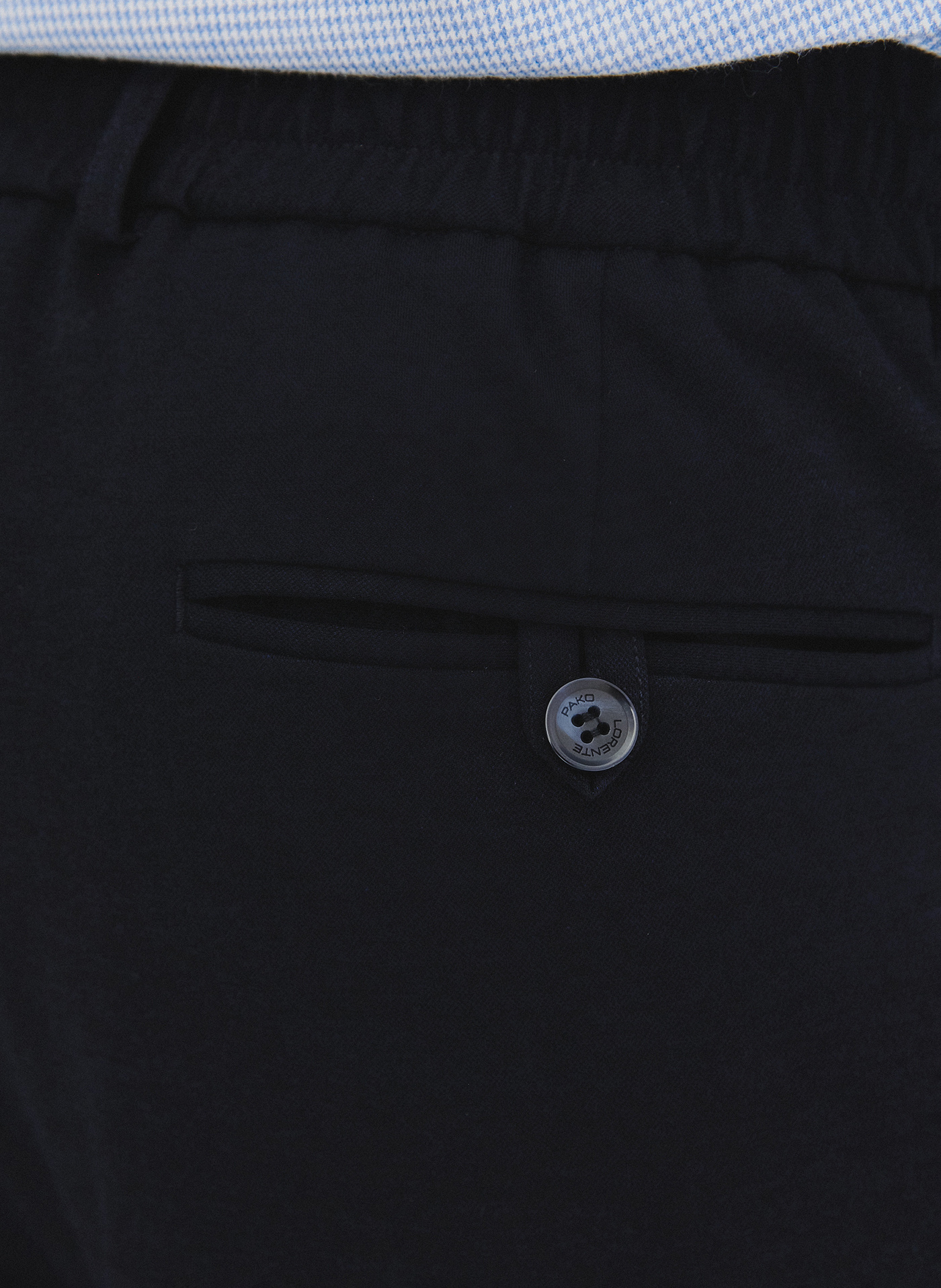 Granatowe spodnie męskie z wełną - Pako Lorente