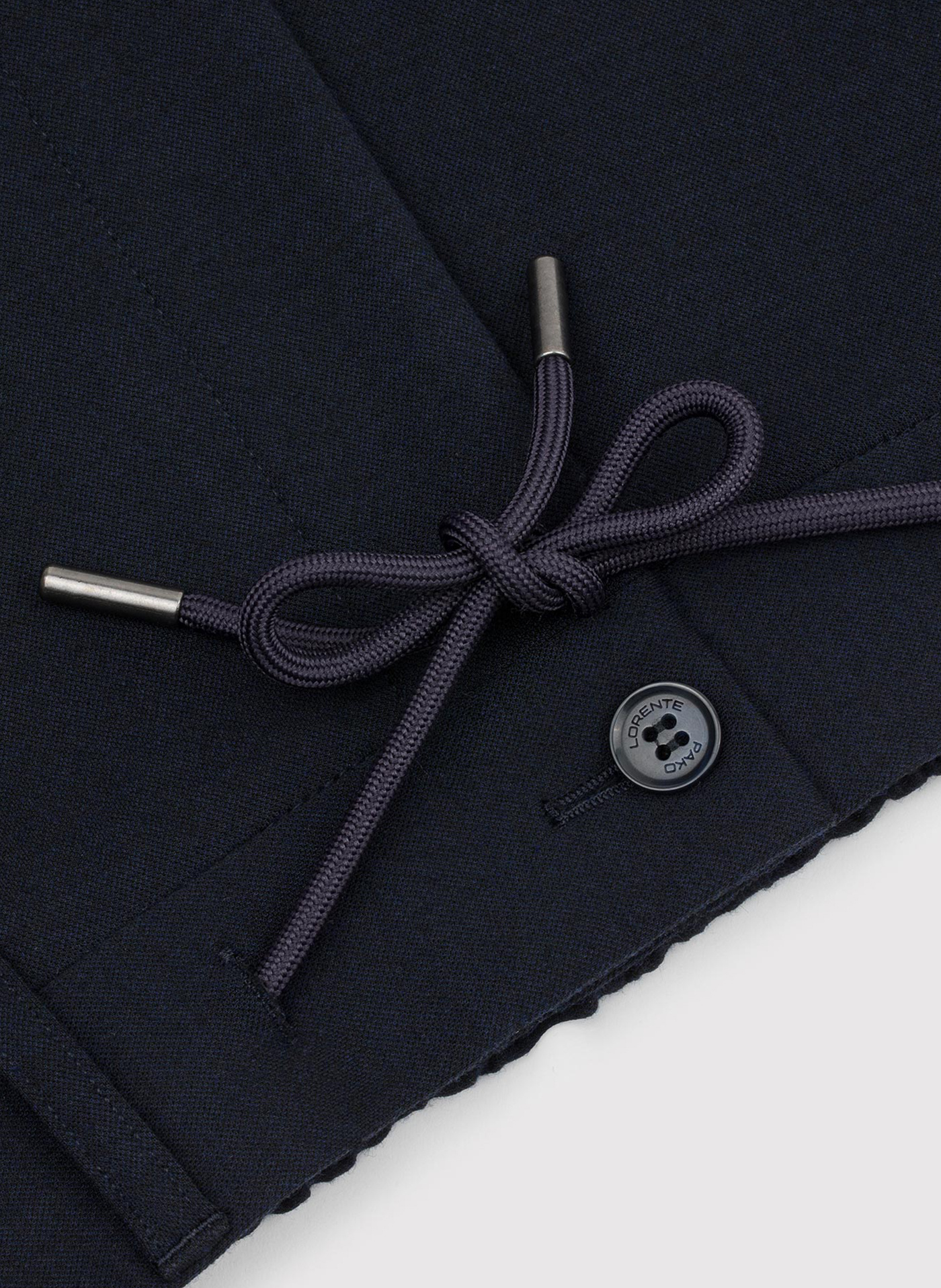 Granatowe spodnie męskie z wełną - Pako Lorente