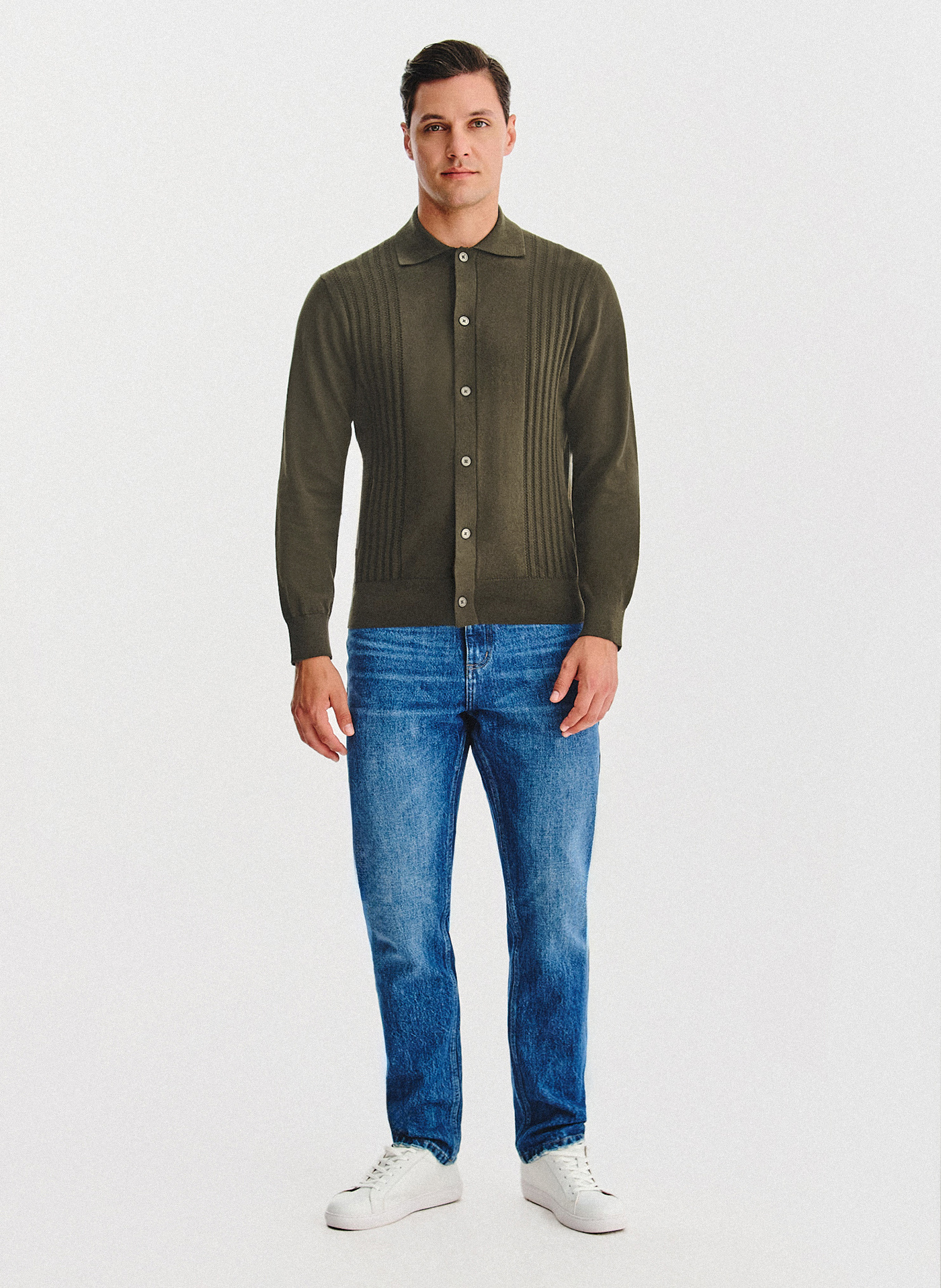 PAKO LORENTE - Bawełniany kardigan w kolorze zielonym - Pako Lorente