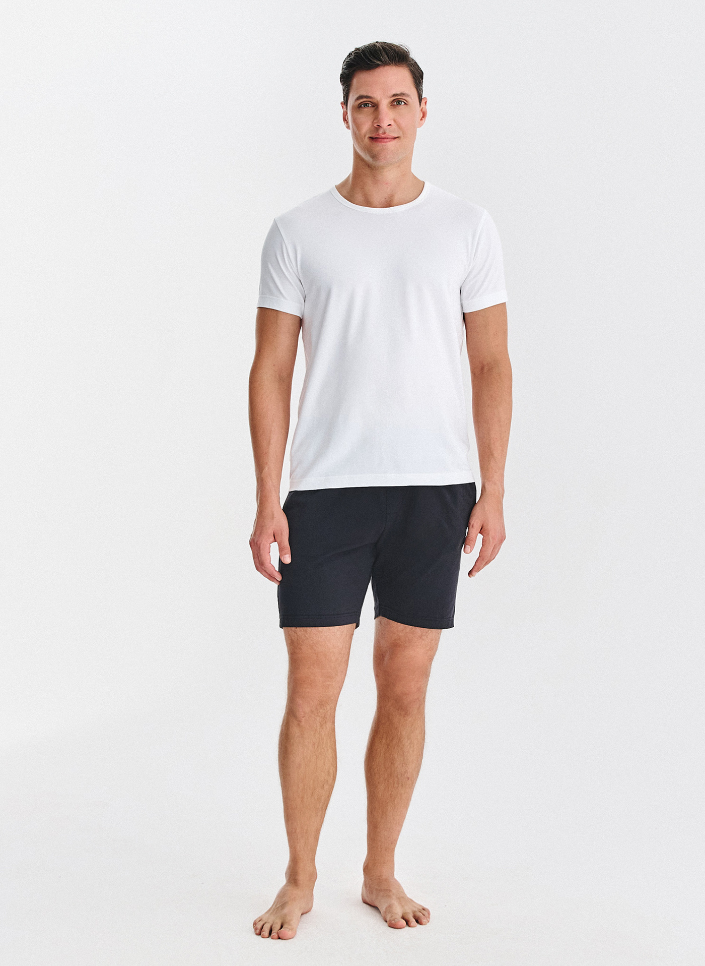 Biało-czarna piżama męska z bawełną - Pako Lorente