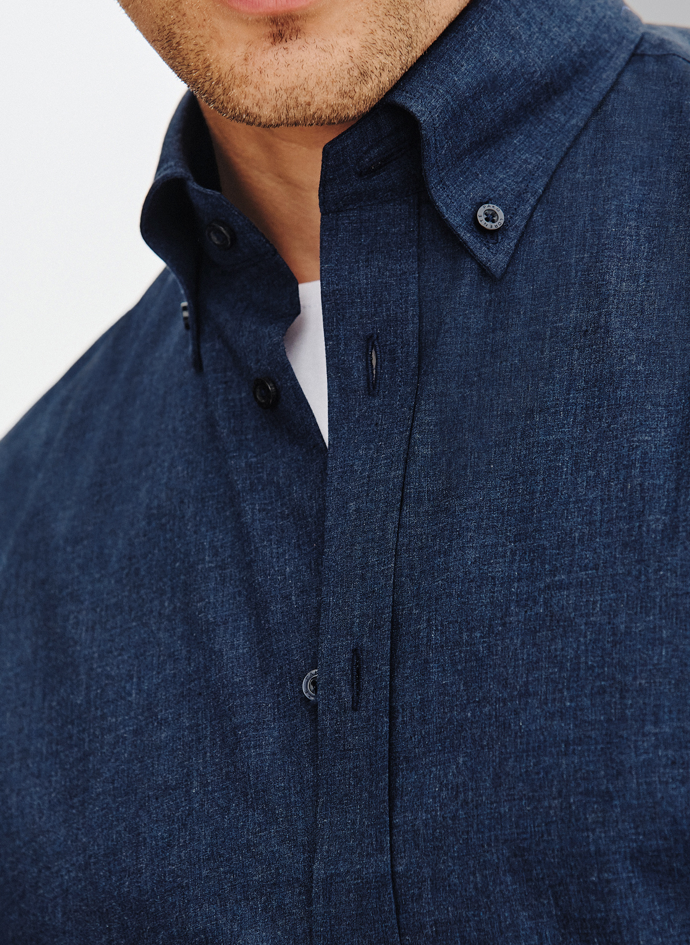 Granatowa koszula melanż - Pako Lorente