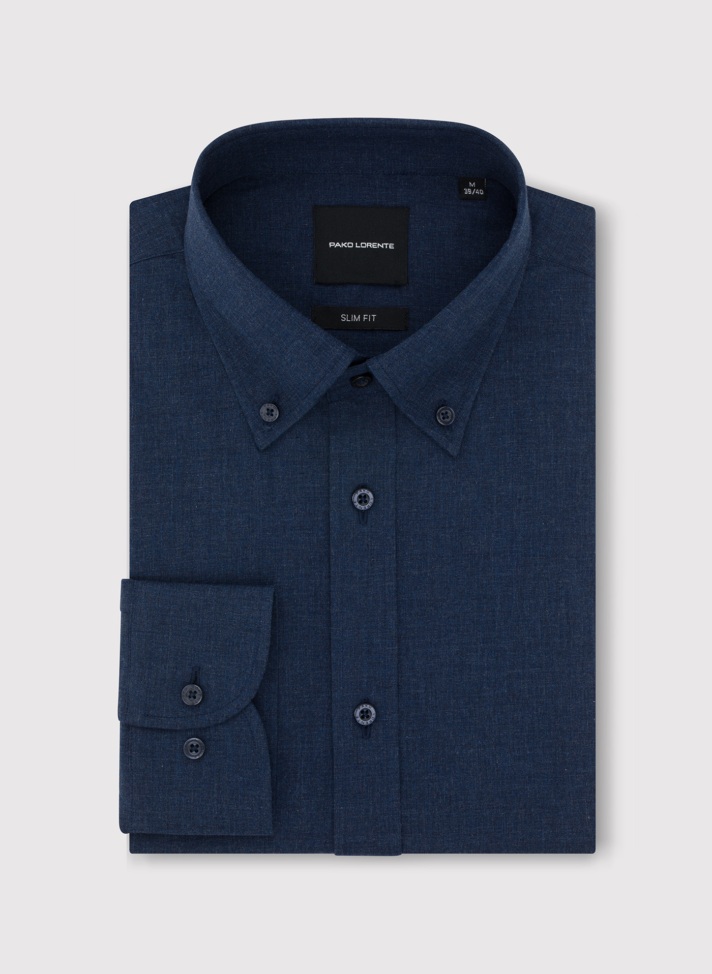 Granatowa koszula melanż - Pako Lorente