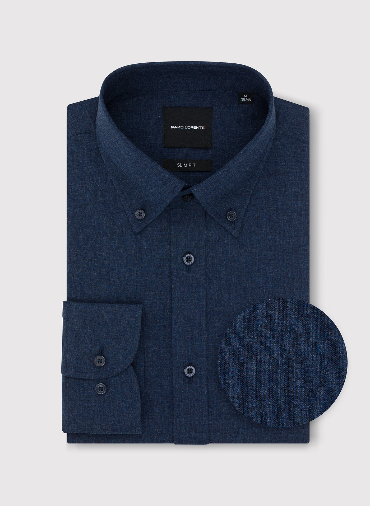 Granatowa koszula melanż - Pako Lorente