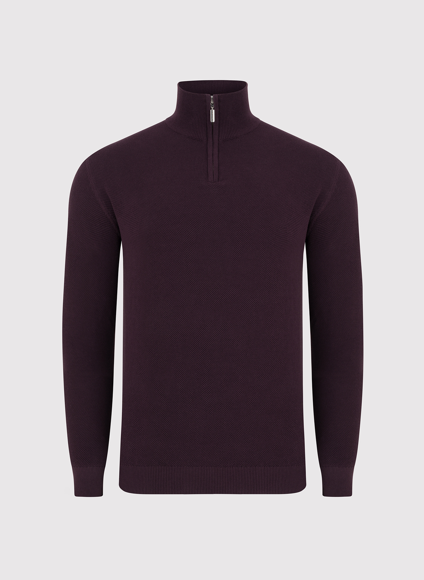 Bordowy sweter z wysoką stójką zapinaną na zamek - Pako Lorente