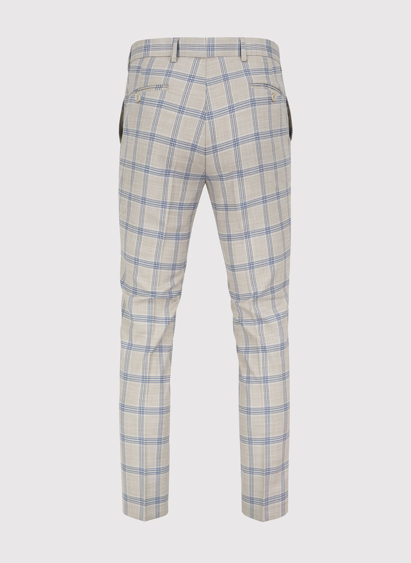 Beżowe spodnie garniturowe w kratę - Pako Lorente