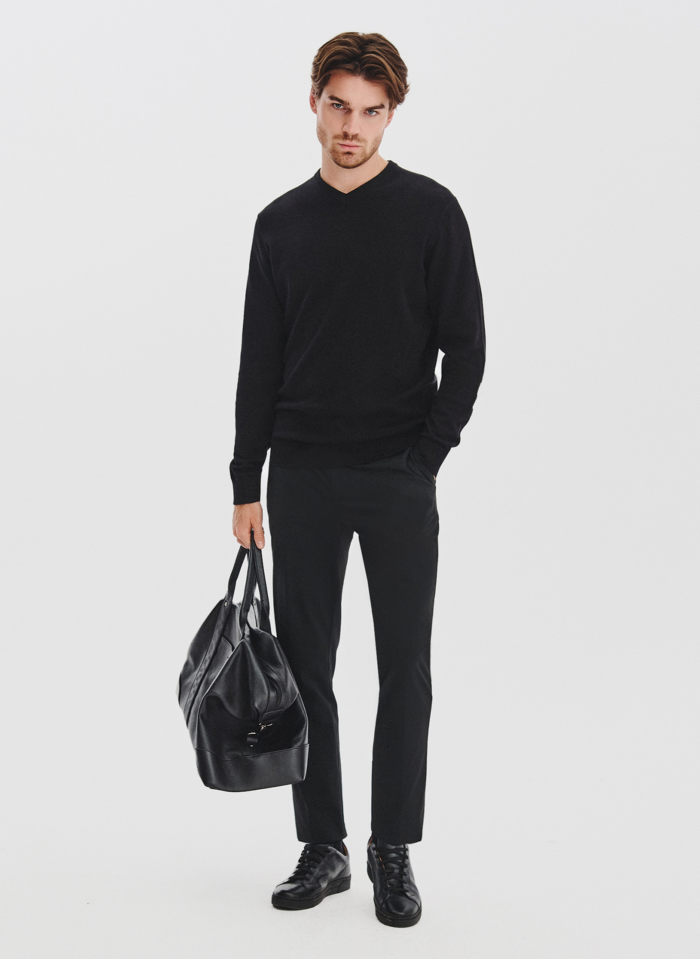 Duża skórzana torba męska - Pako Lorente