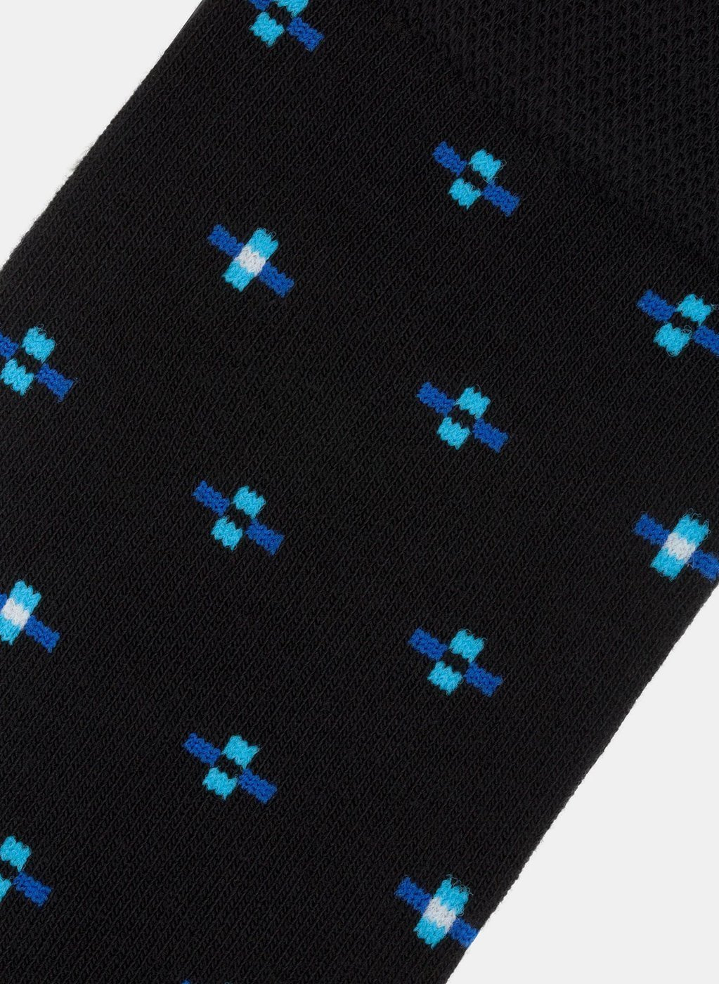 Czarne skarpetki w niebieski wzór P000B-SX-520-C - Pako Lorente