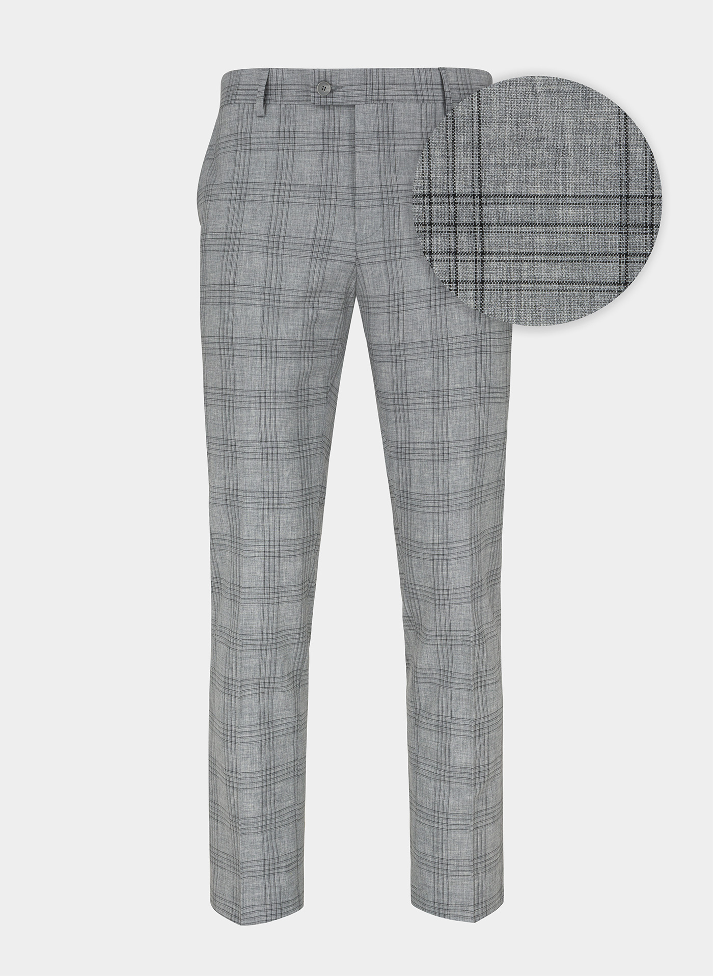 Szare spodnie garniturowe P21WF-6G-070-S - Pako Lorente