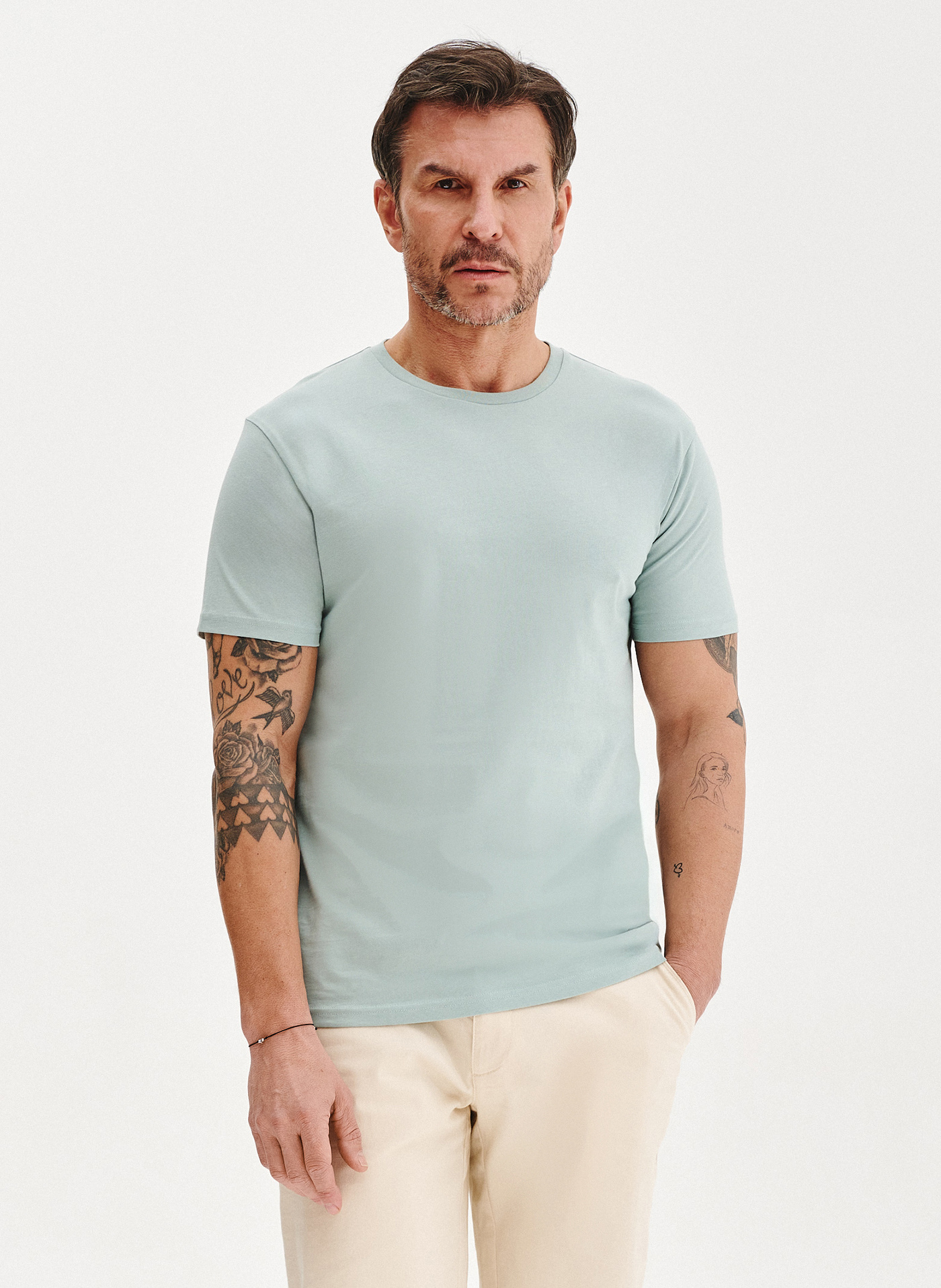 Bawełniany zielony t-shirt - Pako Lorente