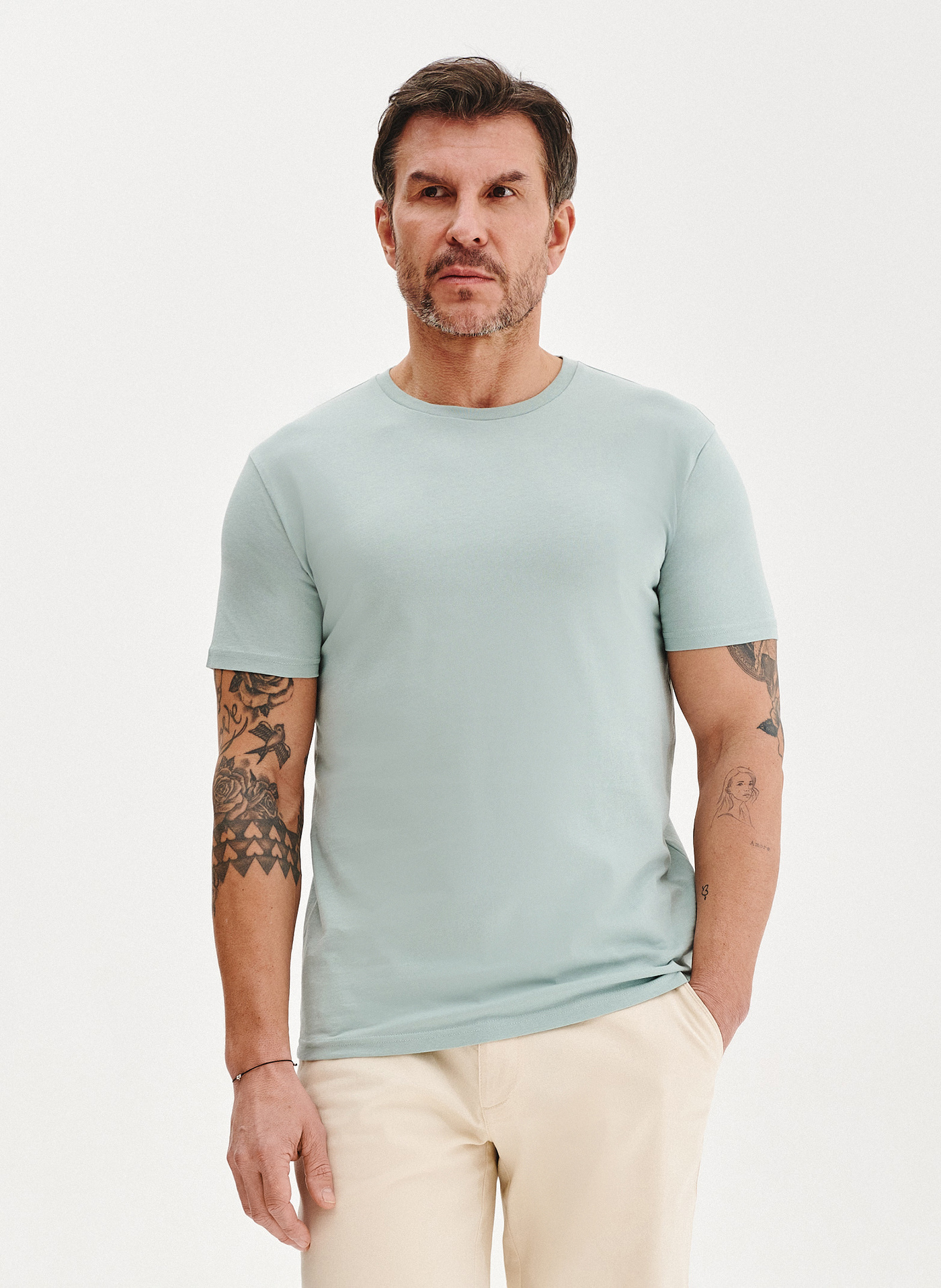 Bawełniany zielony t-shirt - Pako Lorente