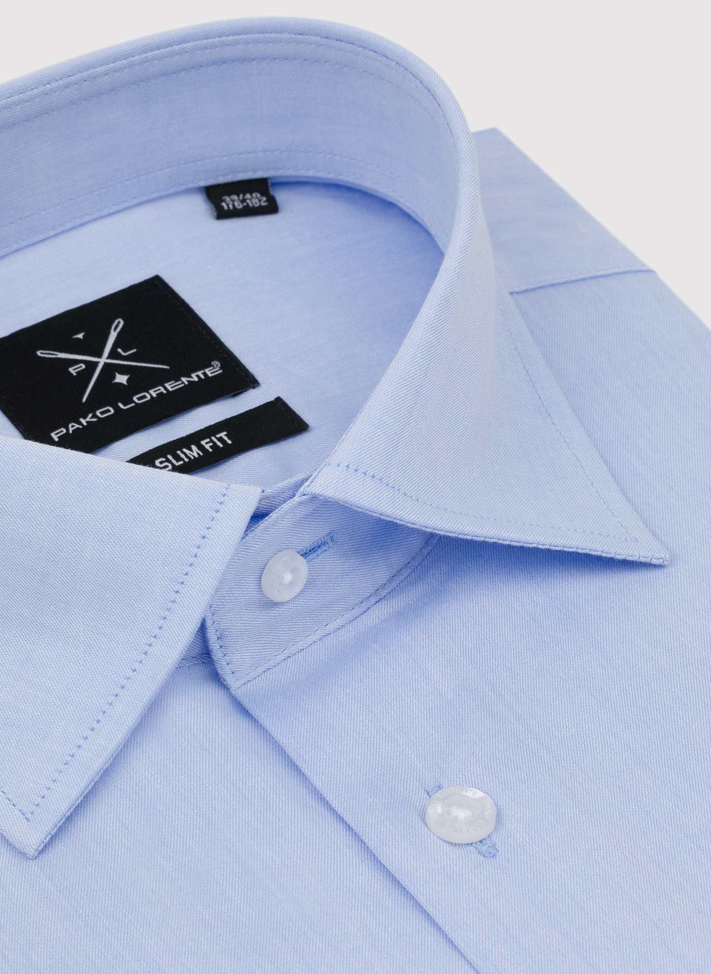 Bawełniana koszula męska w kolorze niebieskiem - Pako Lorente