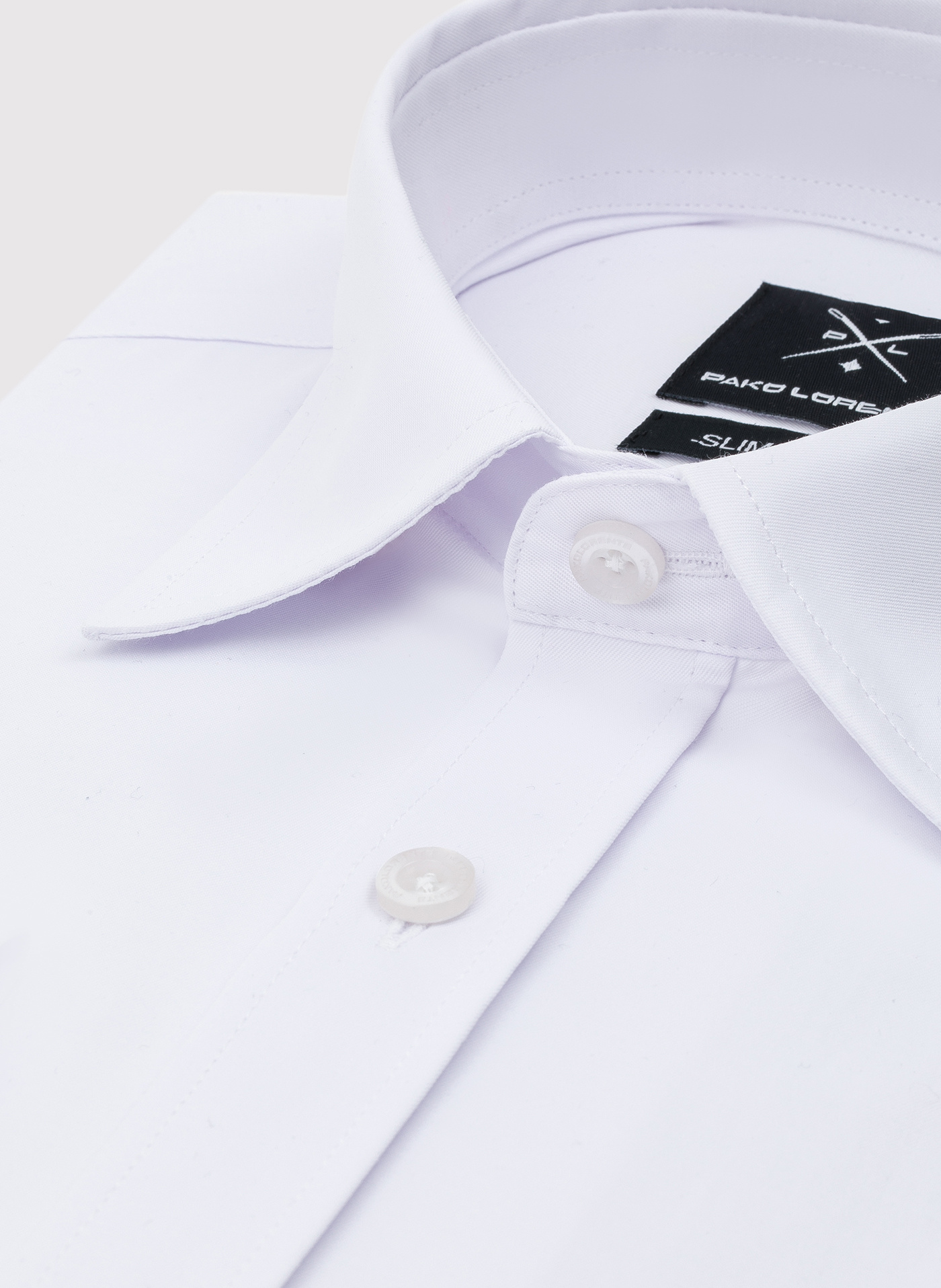 Biała gładka elegancka koszula męska - Pako Lorente