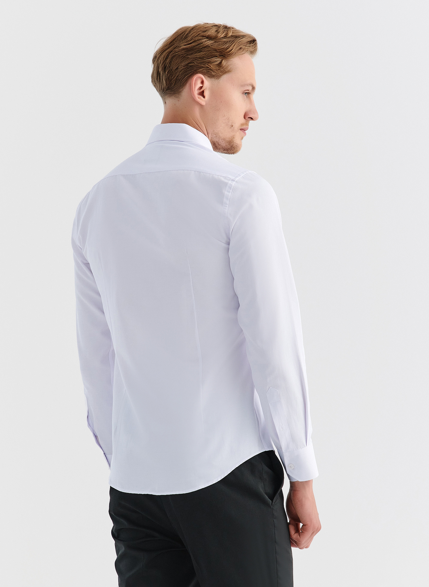 Biała gładka elegancka koszula męska - Pako Lorente