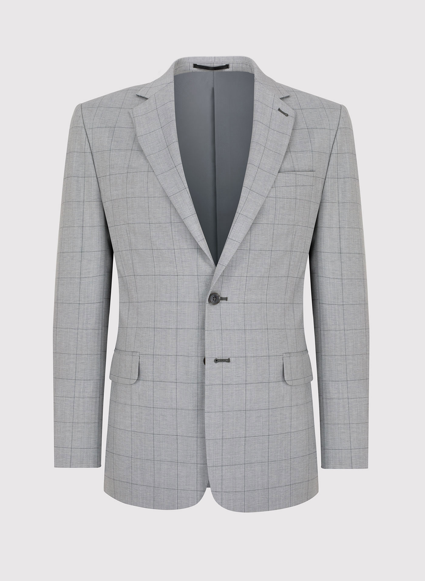 Szara wełniana marynarka garniturowa w kratę - Pako Lorente