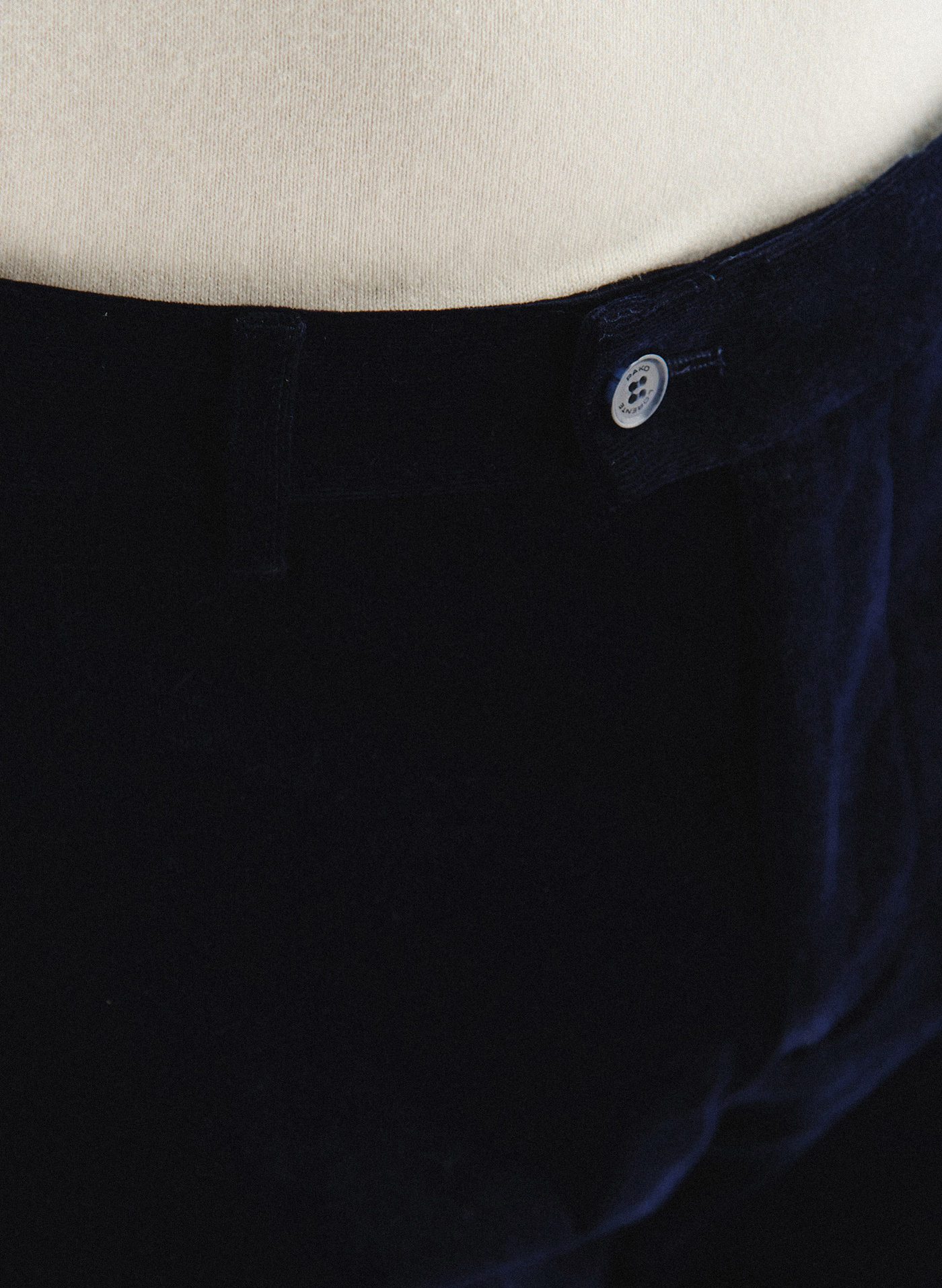 PAKO LORENTE - Granatowe spodnie sztruksowe - Pako Lorente