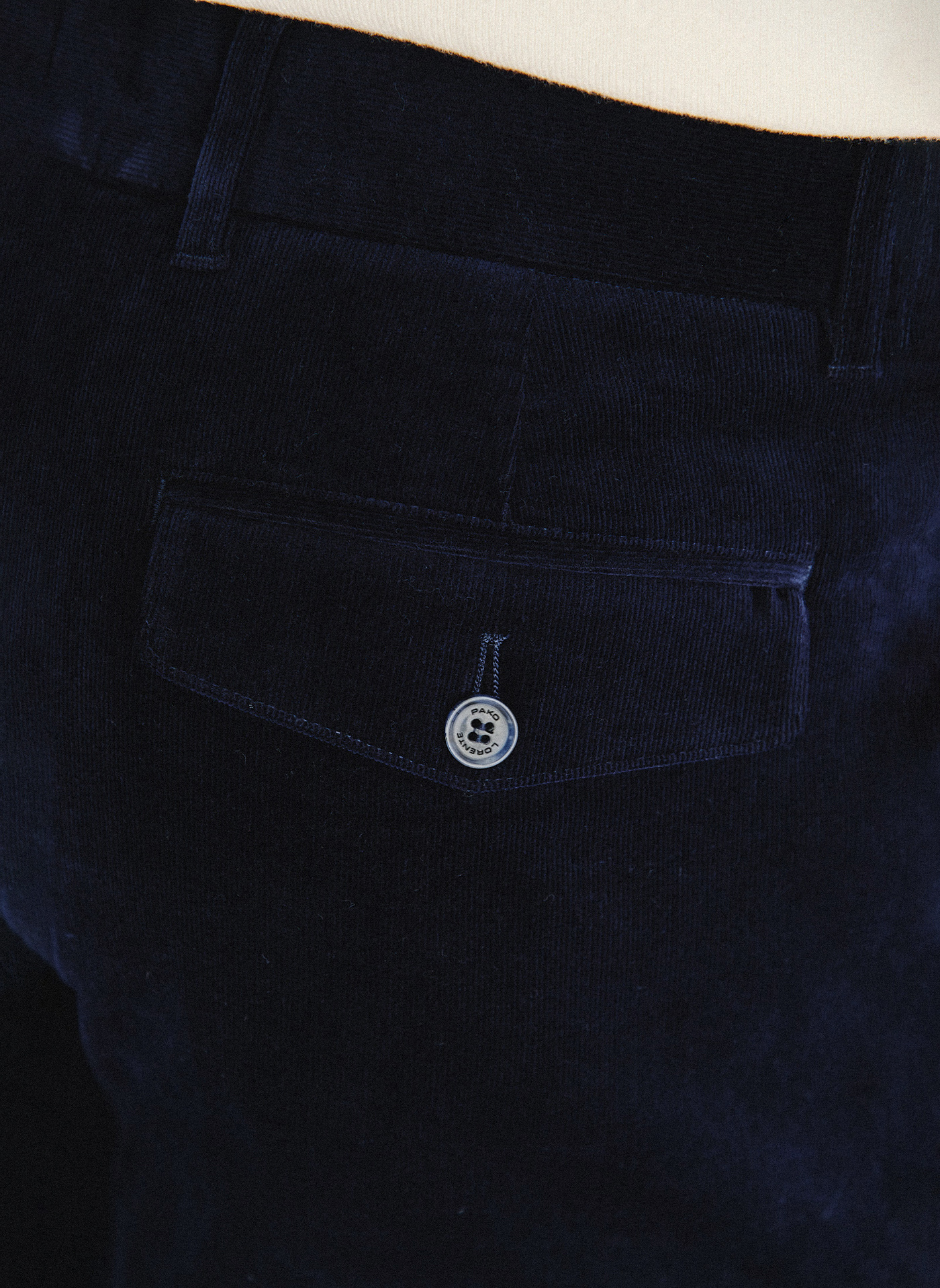 PAKO LORENTE - Granatowe spodnie sztruksowe - Pako Lorente