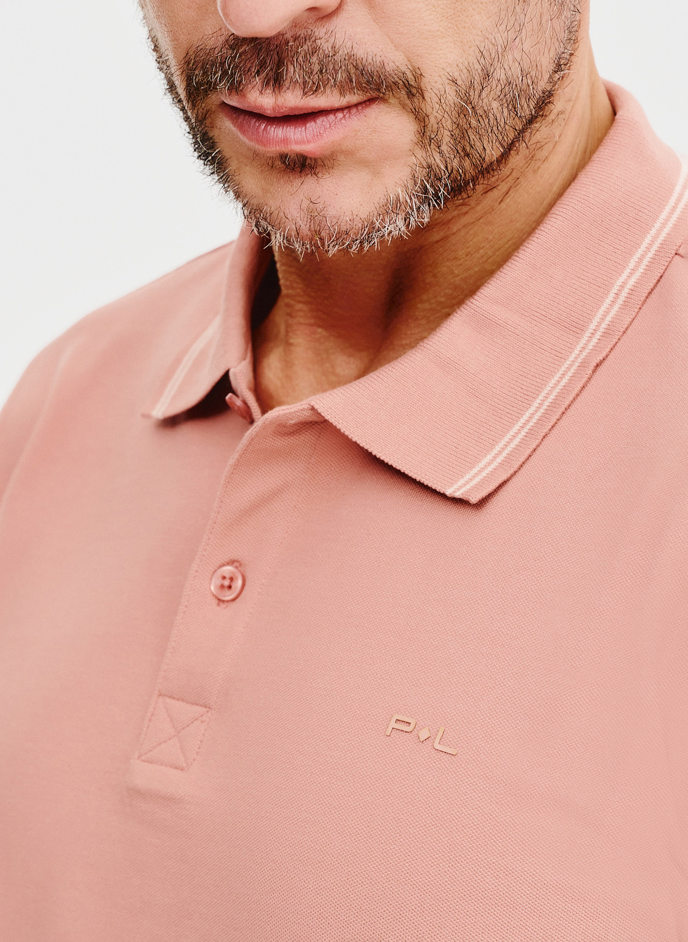 T-shirt polo w kolorze koralowym - Pako Lorente