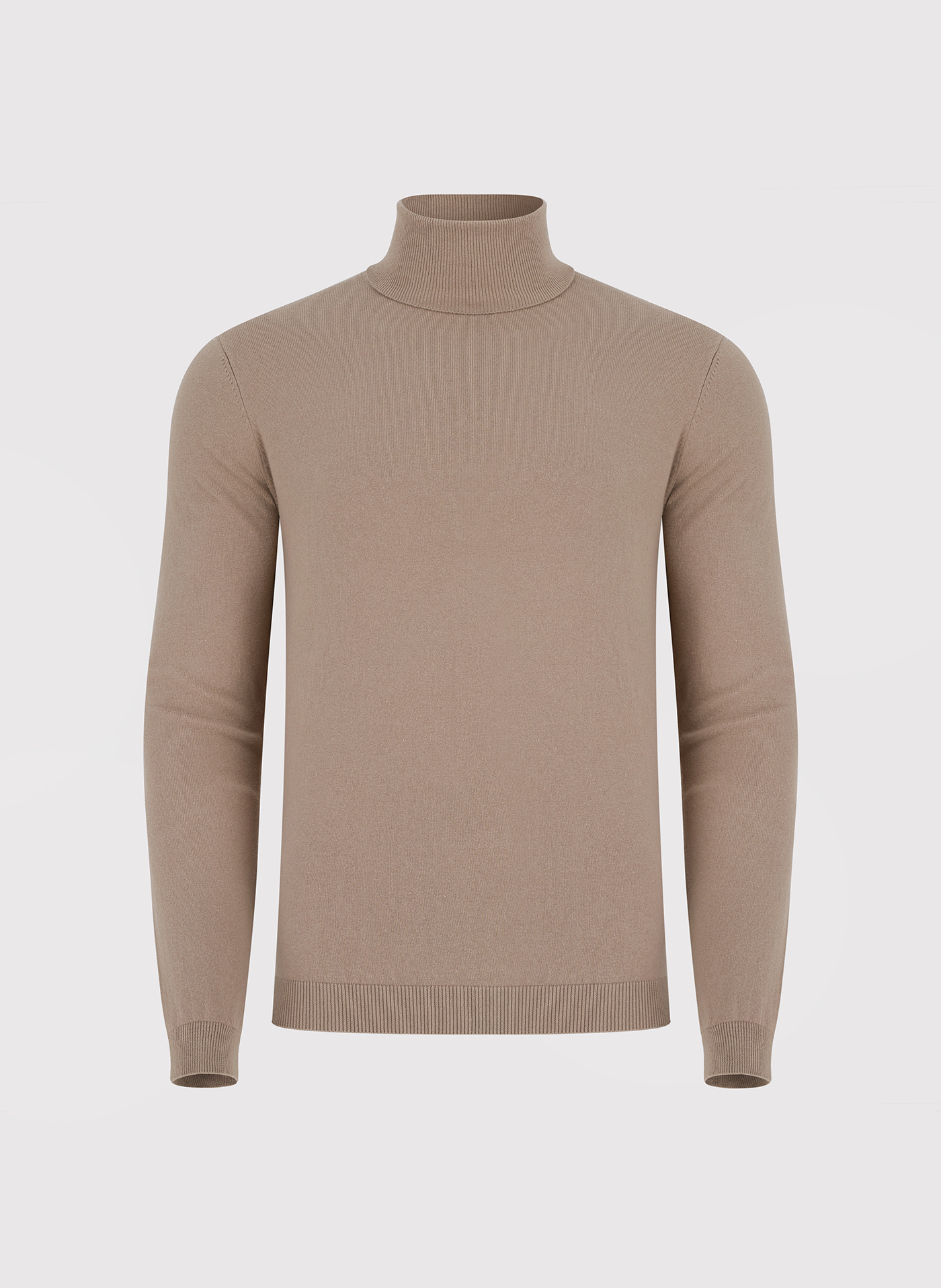 PAKO LORENTE - Beżowy gładki golf męski - Pako Lorente