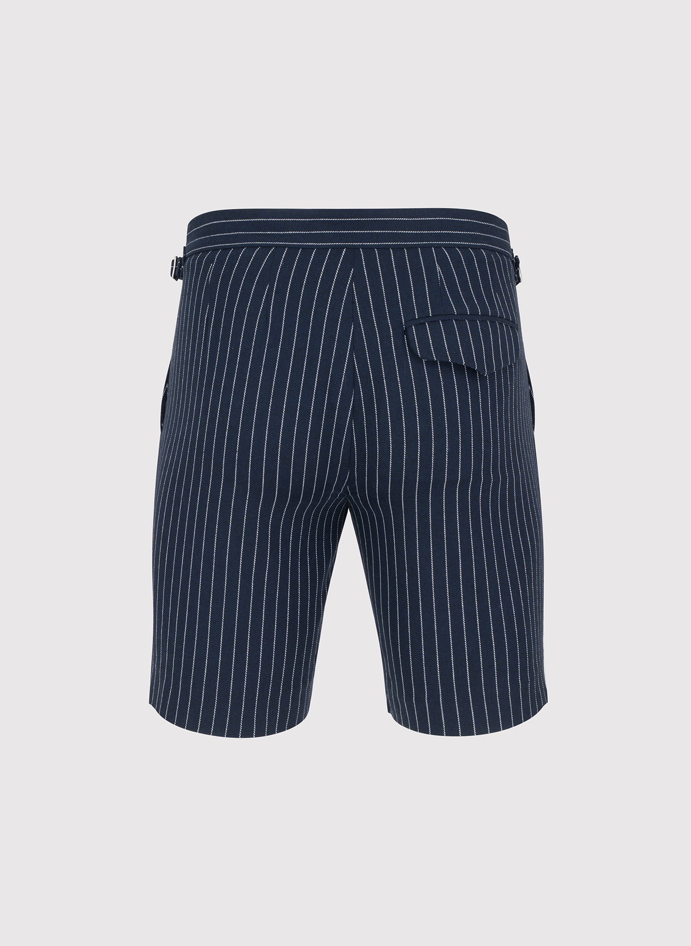 PAKO LORENTE - Szorty męskie w prążek z lnem - Pako Lorente