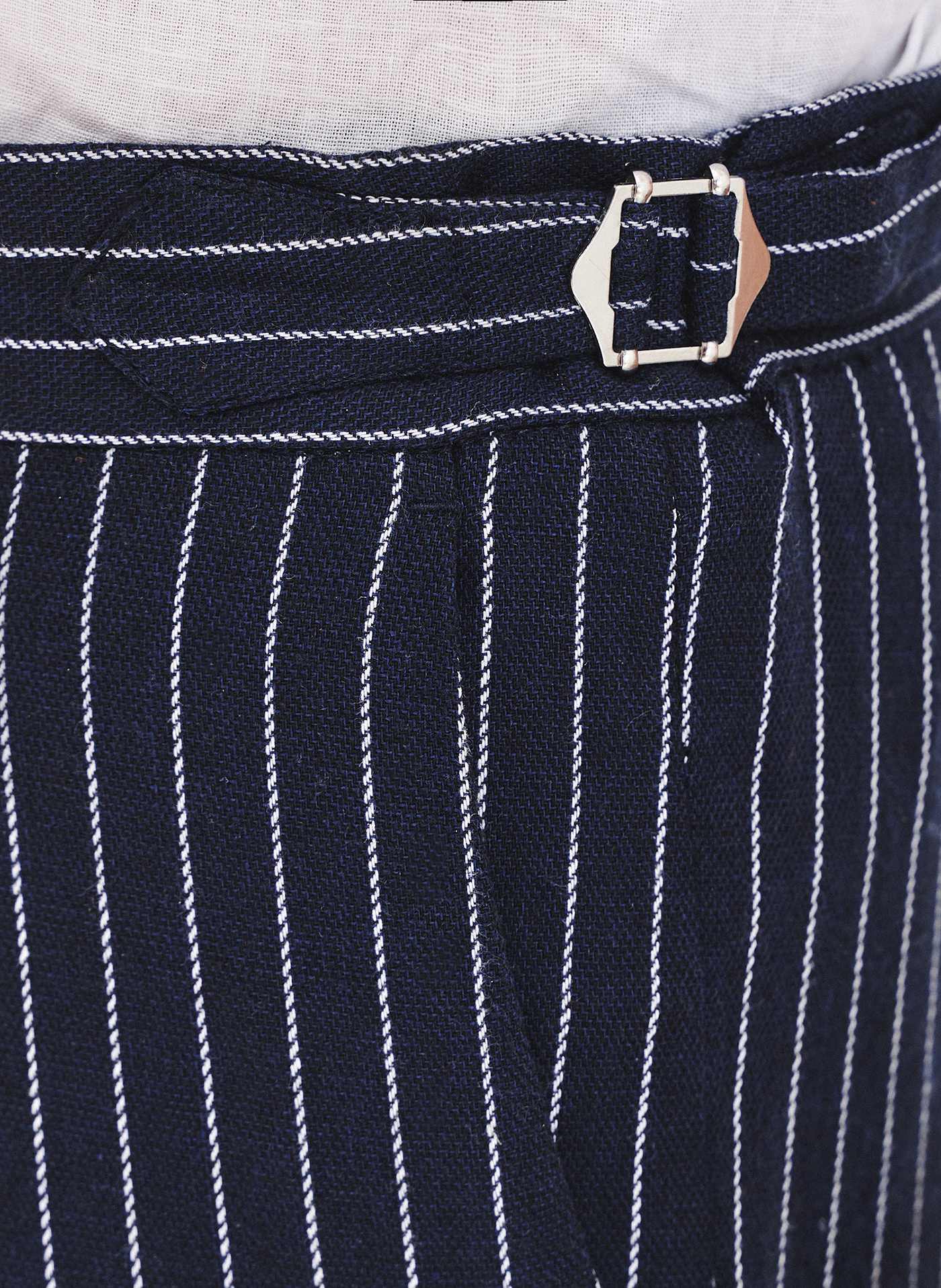 PAKO LORENTE - Szorty męskie w prążek z lnem - Pako Lorente