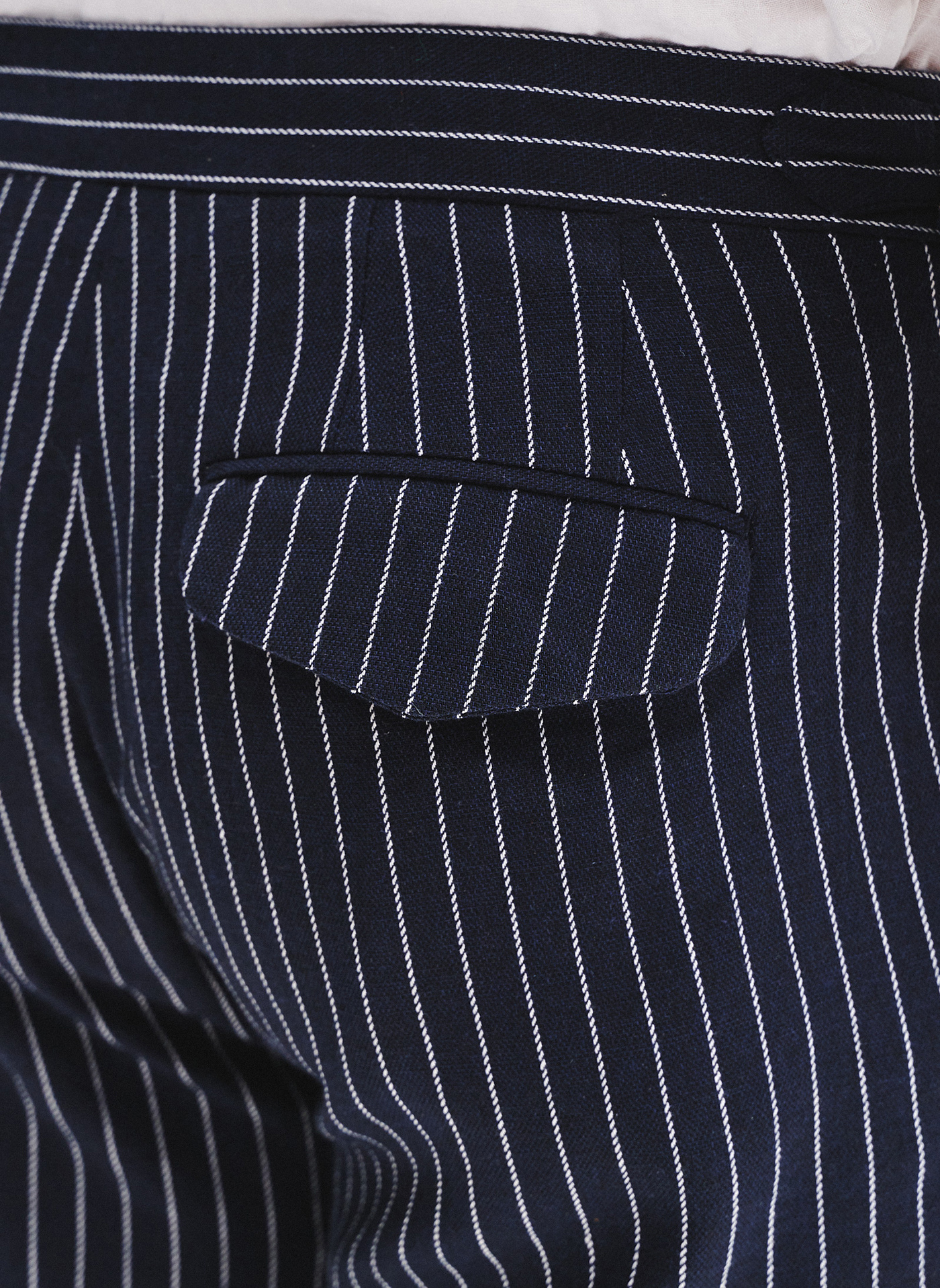 PAKO LORENTE - Szorty męskie w prążek z lnem - Pako Lorente