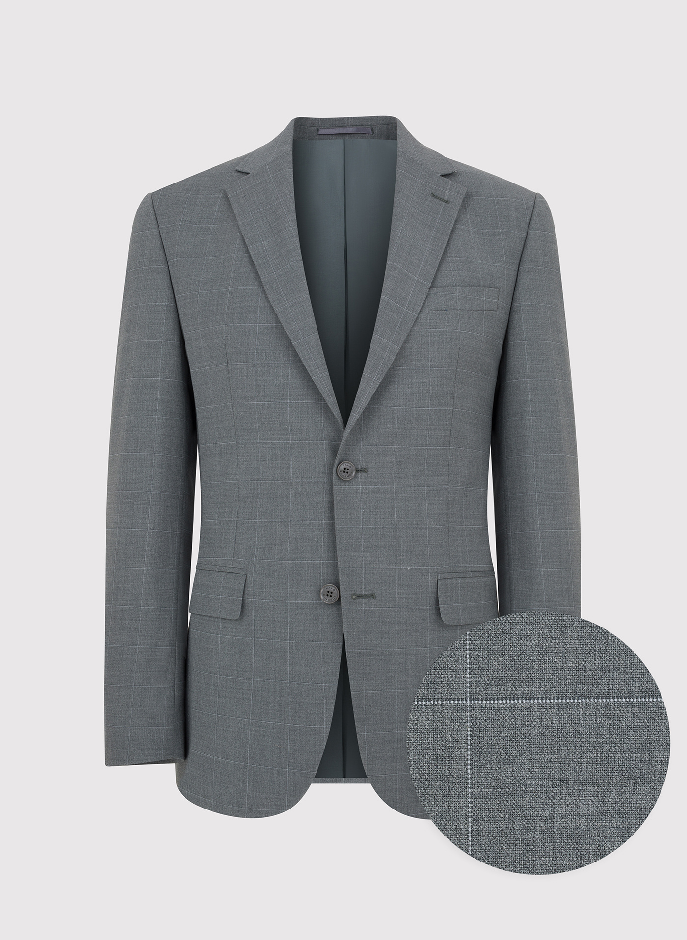 Ciemnoszara marynarka garniturowa w delikatną kratę - Pako Lorente