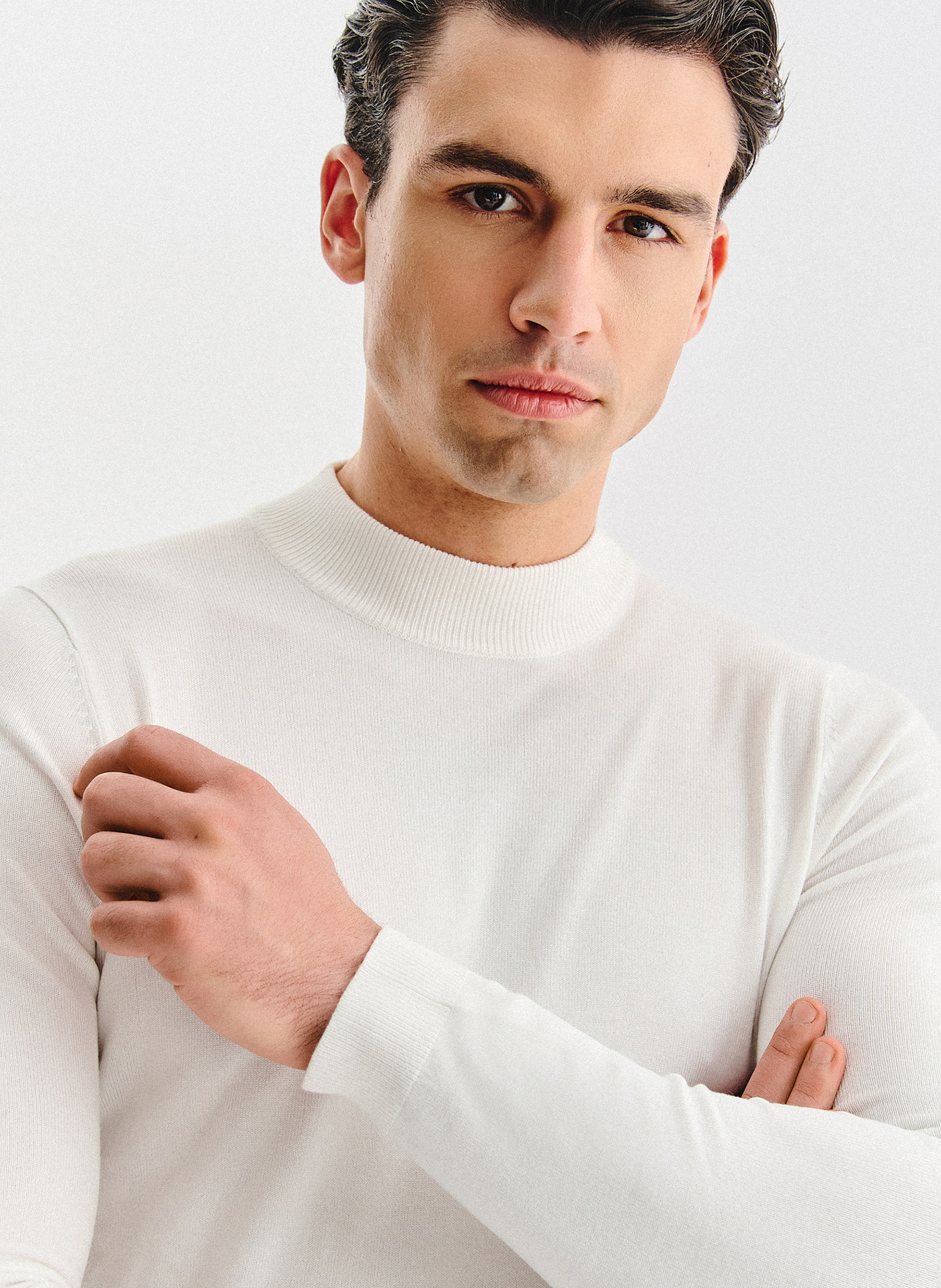 Biały półgolf męski - Pako Lorente