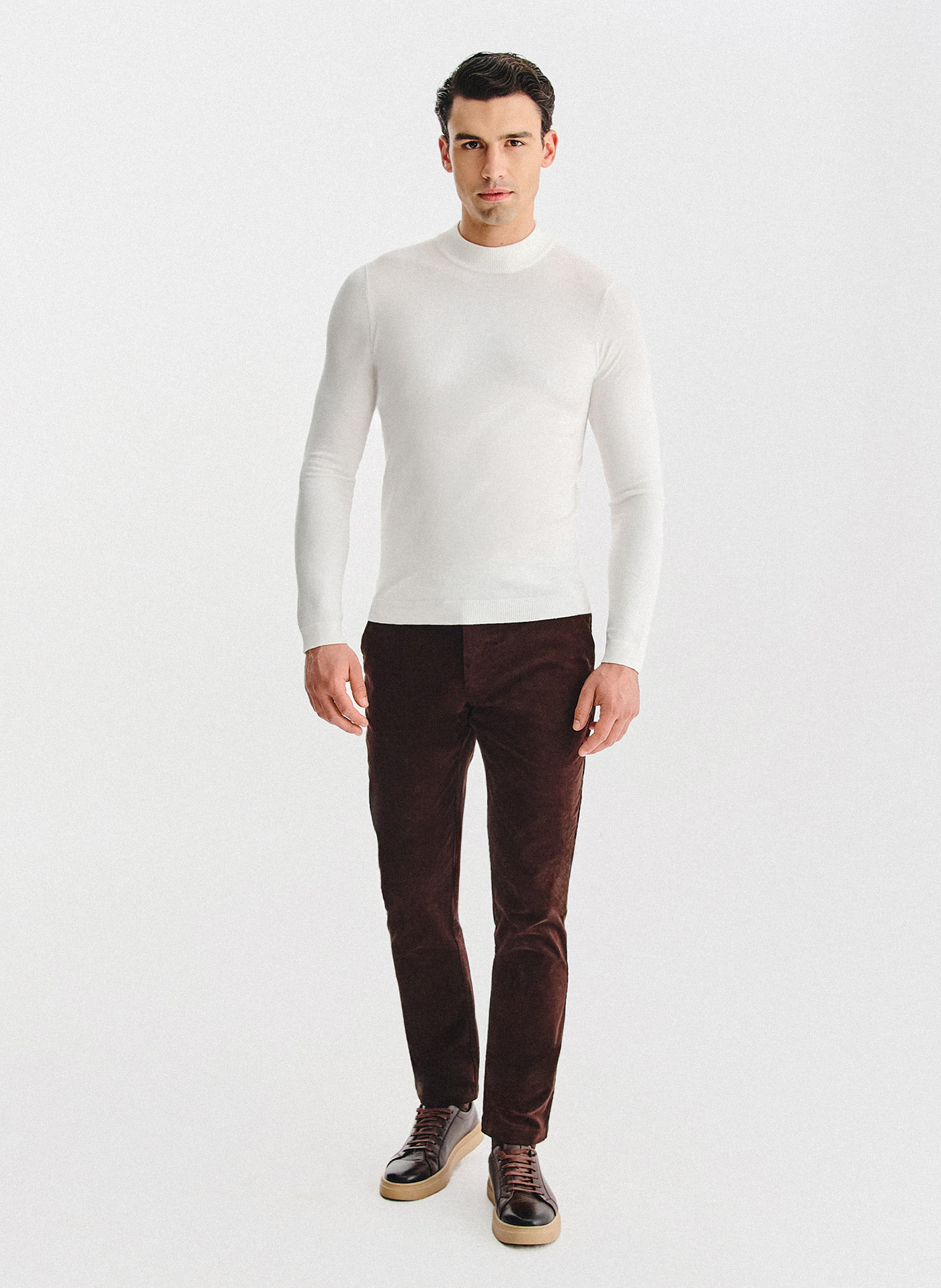 Biały półgolf męski - Pako Lorente