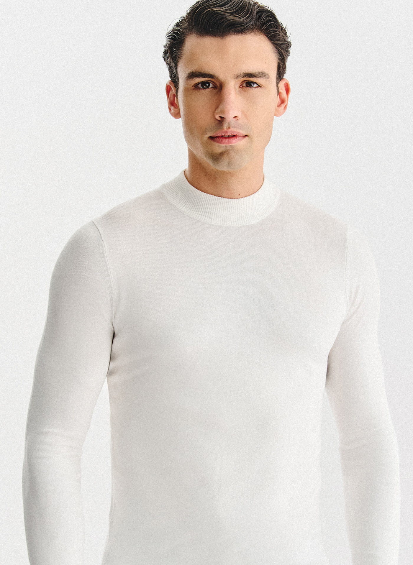 Biały półgolf męski - Pako Lorente